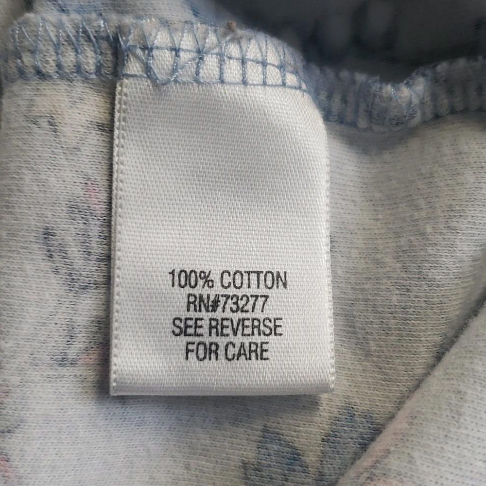 Designer CT548 Croft & Barrow Blue Floral Ladies Classic Tee 1X Size XL / US 12-14 / IT 48-50 - 4 Thumbnail