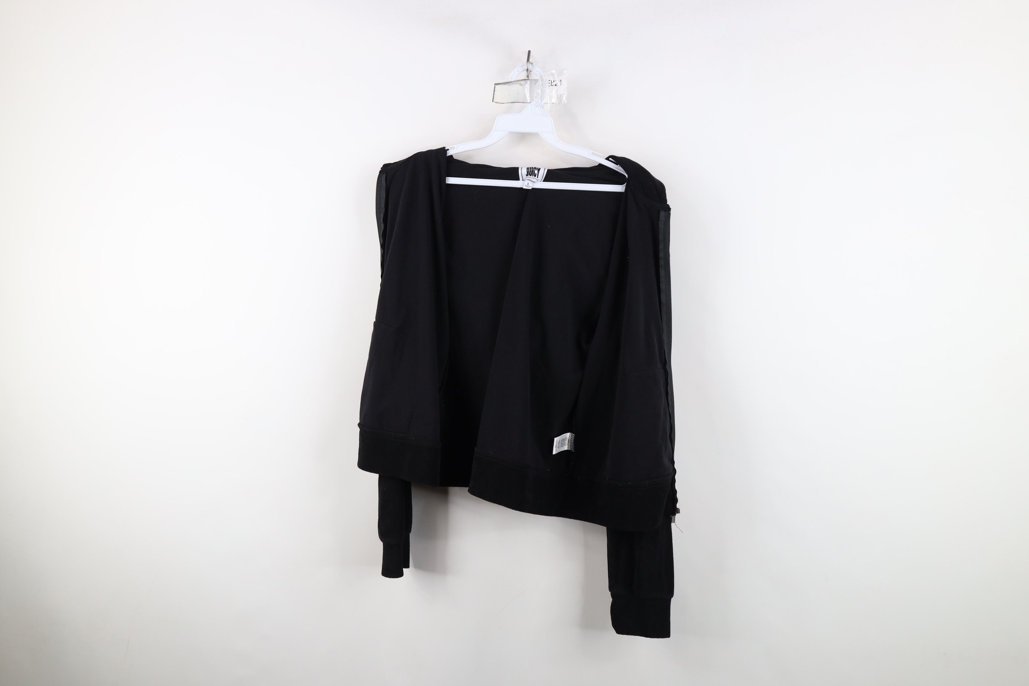 Juicy Couture Vintage Y2K Juicy Couture Babydoll Terry Cloth Hoodie Black Size L / US 10 / IT 46 - 10 Thumbnail