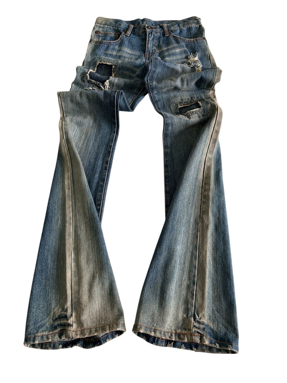Japanese Brand × Vintage Vintage Japanese ROSA JEANS Patches Distressed Flare Denim Size US 27 - 5 Thumbnail