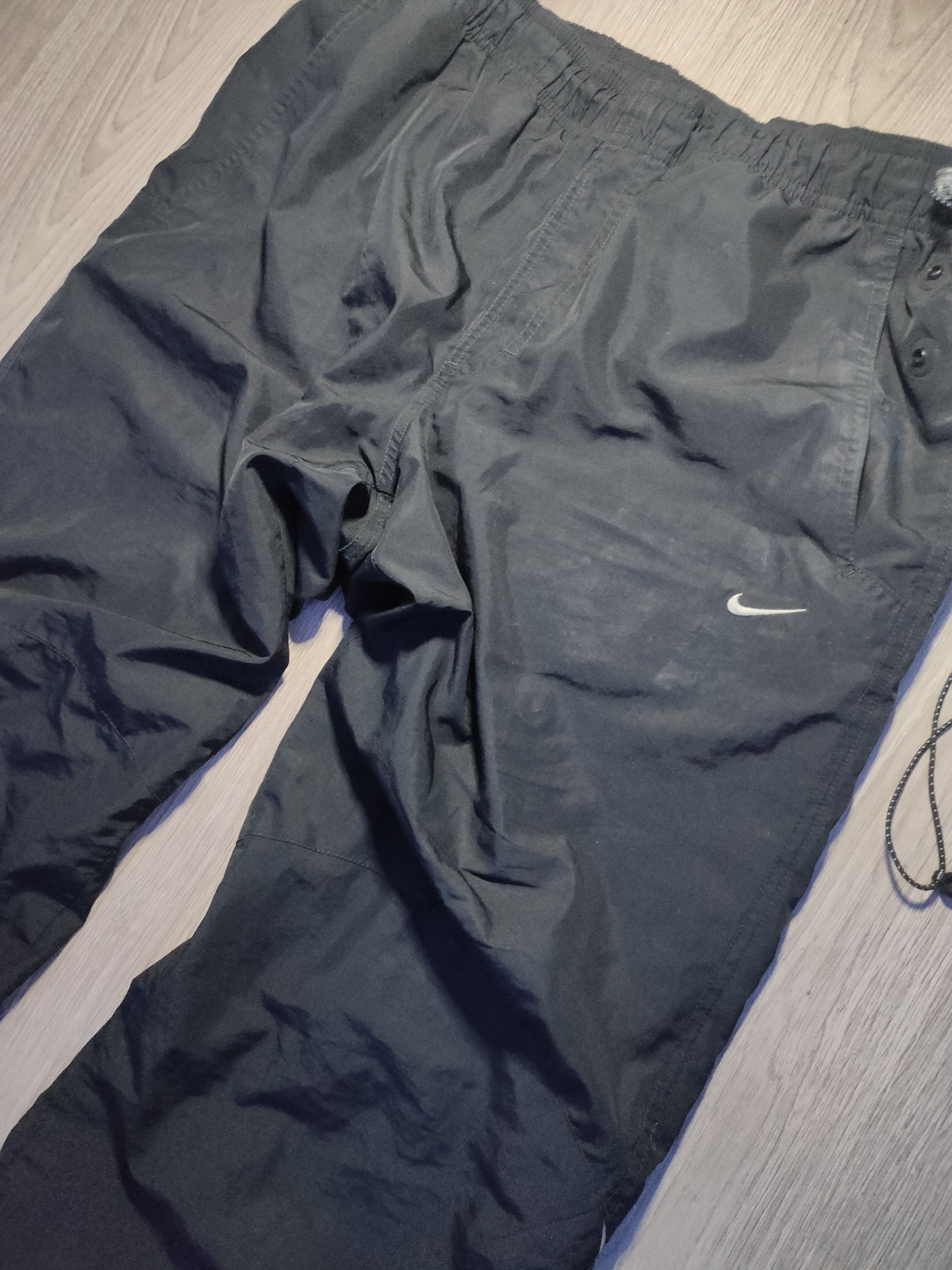 Nike × Vintage 90s Nike Swoosh Vintage Y2K Parachute Nylon Baggy Pants Size US 32 / EU 48 - 4 Thumbnail