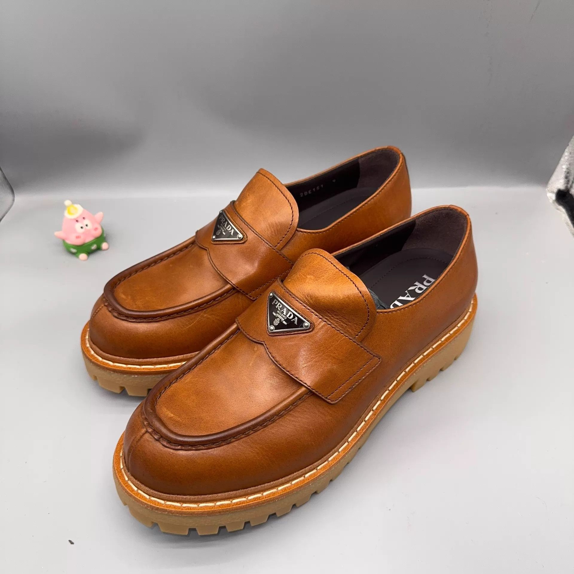 Prada PRADA Brown 6cm Loafers 43 Size US 9 / EU 42 - 1 Thumbnail