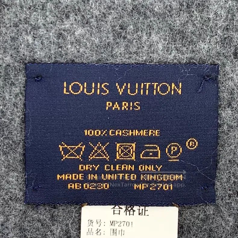 Louis Vuitton Louis Vuitton Black logo checkerboard paneled cashmere fri Size ONE SIZE - 8 Thumbnail