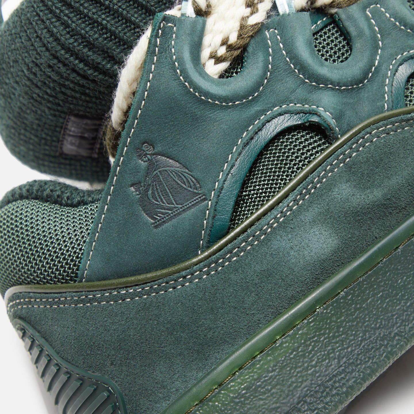 oc11z0325 Curb Low Top Sneakers in Dark Green
