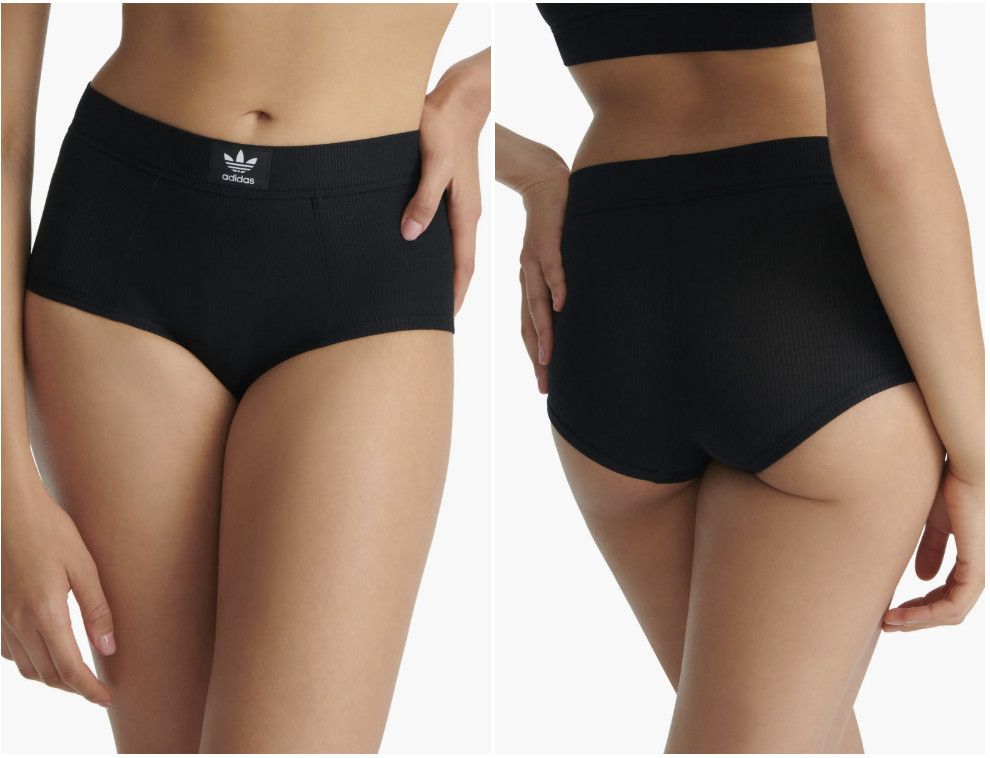 Adidas Adidas GB1125 Rib Boyshorts Underwear Black ( XL ) Size 38" / US 16 / IT 52 - 1 Thumbnail