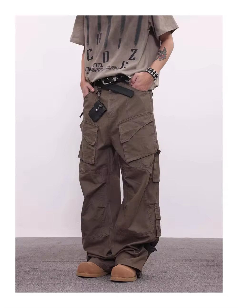 Designer × Vintage Vintage Zipper Leg Cargo Heavy Pants Trousers Size US 31 - 6 Thumbnail