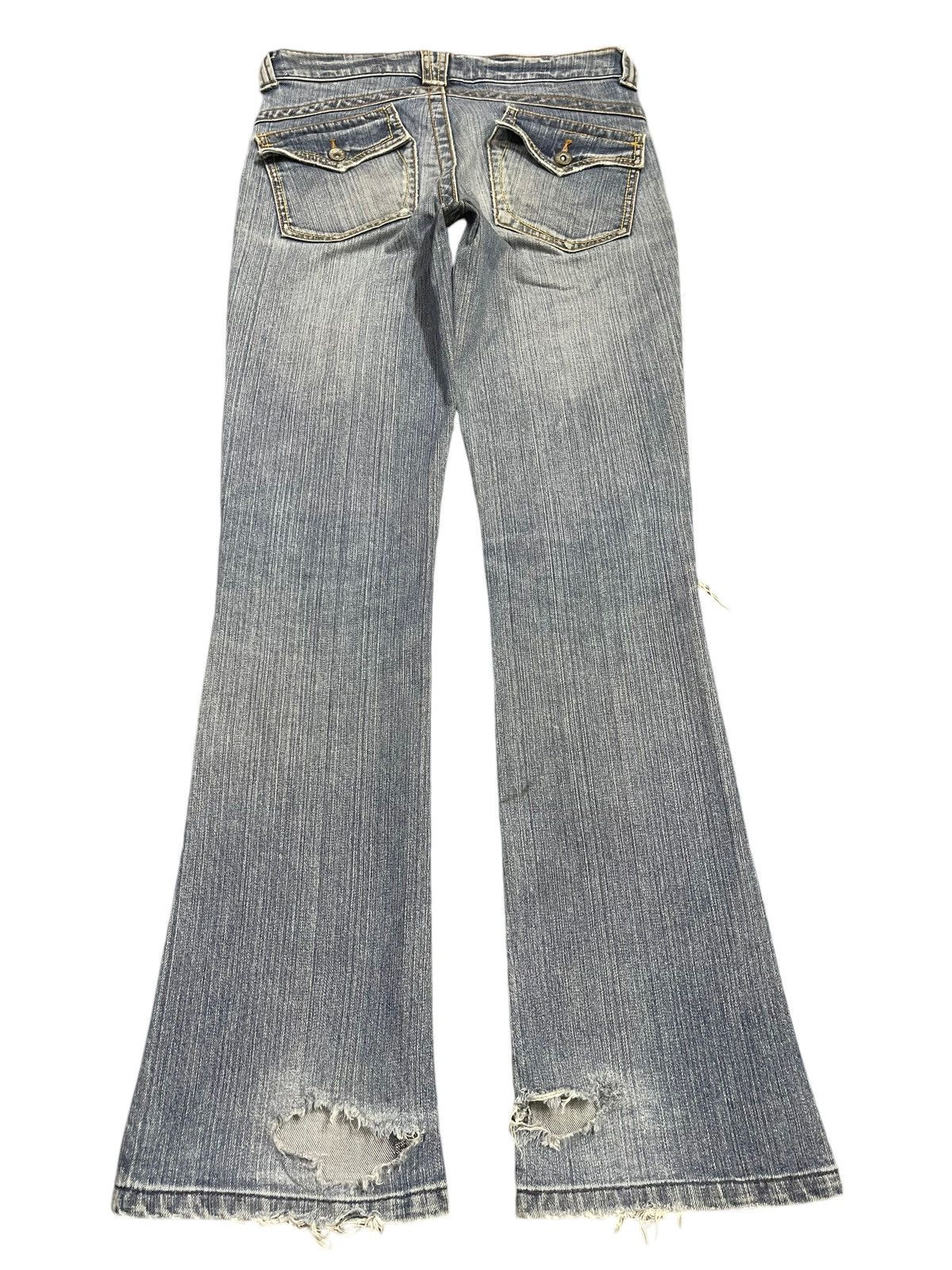 If Six Was Nine Vintage Japanese Brand Bleached Distressed Flare Jeans Size 28" / US 6 / IT 42 - 2 Thumbnail