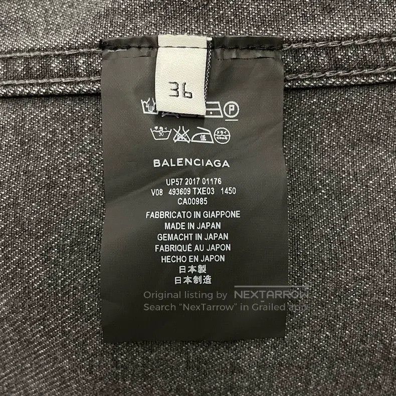 Balenciaga Balenciaga Back Logo Denim Jacket, Size 36 Size XS / US 0-2 / IT 36-38 - 6 Thumbnail