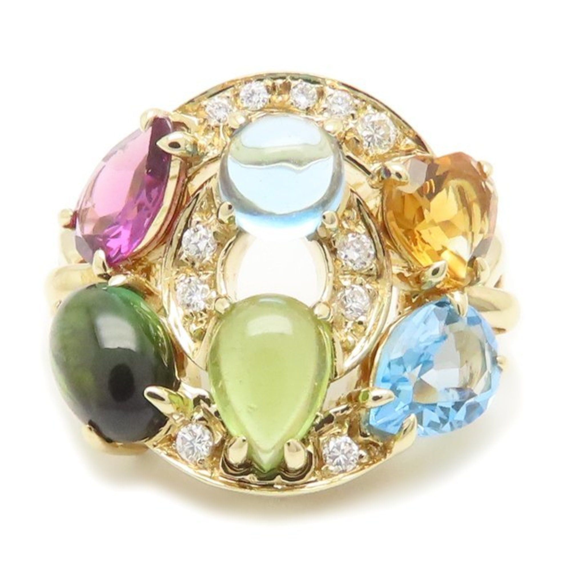 Bvlgari BVLGARI Astrale Cerchi Multi-Stone 18K White Gold Women's Ring 295094 Size ONE SIZE - 1 Thumbnail