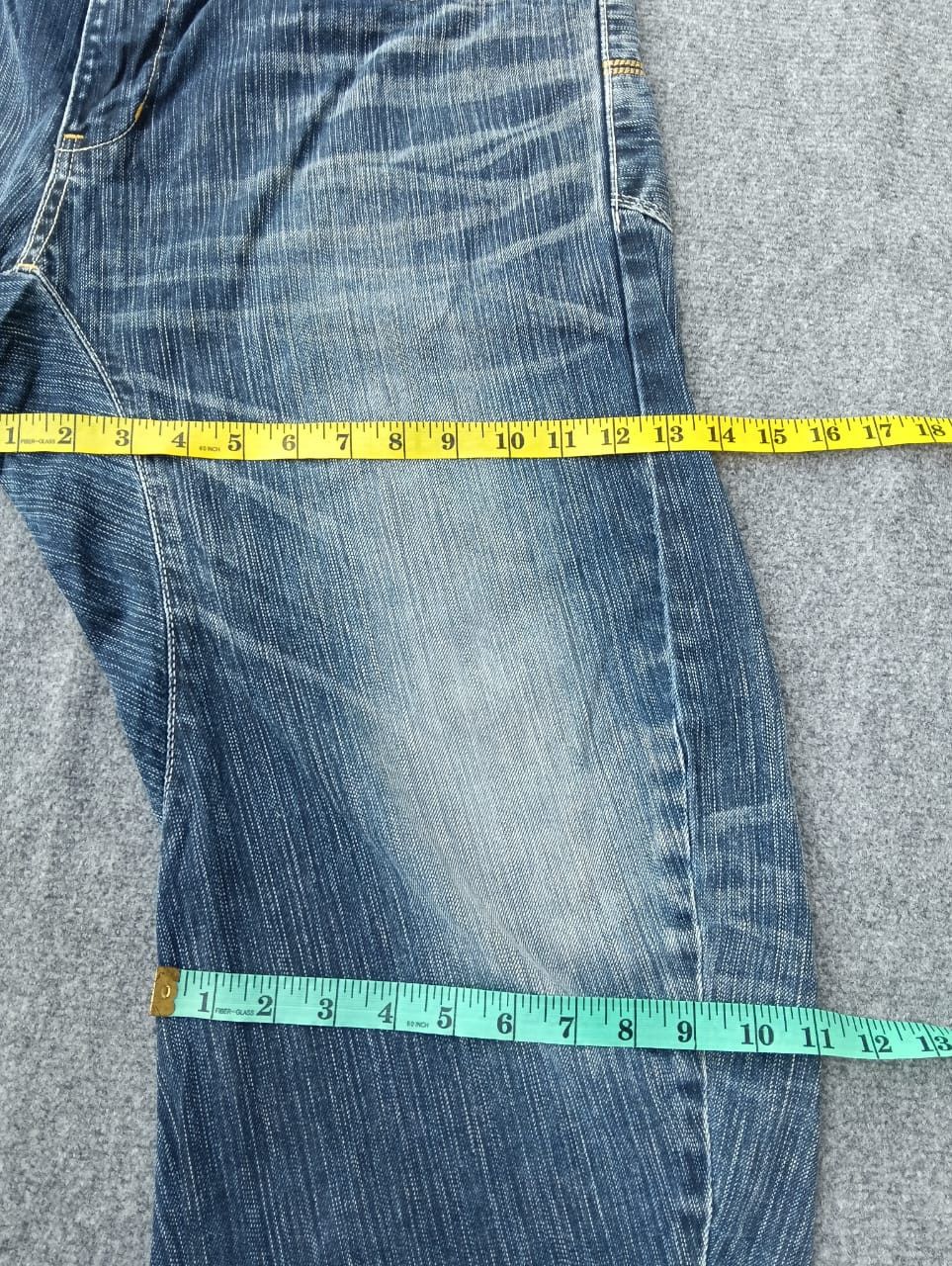 Edwin Edwin XV-FUNCTION Faded Blue Denim Jeans (Twist/Curve Leg)🔥 Size US 35 - 9 Thumbnail