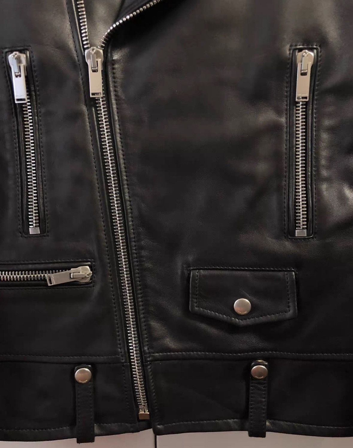 Saint Laurent Paris × Yves Saint Laurent Saint Laurent 16ss motorcycle leather jacket2410-Nextarrow Size US M / EU 48-50 / 2 - 4 Thumbnail