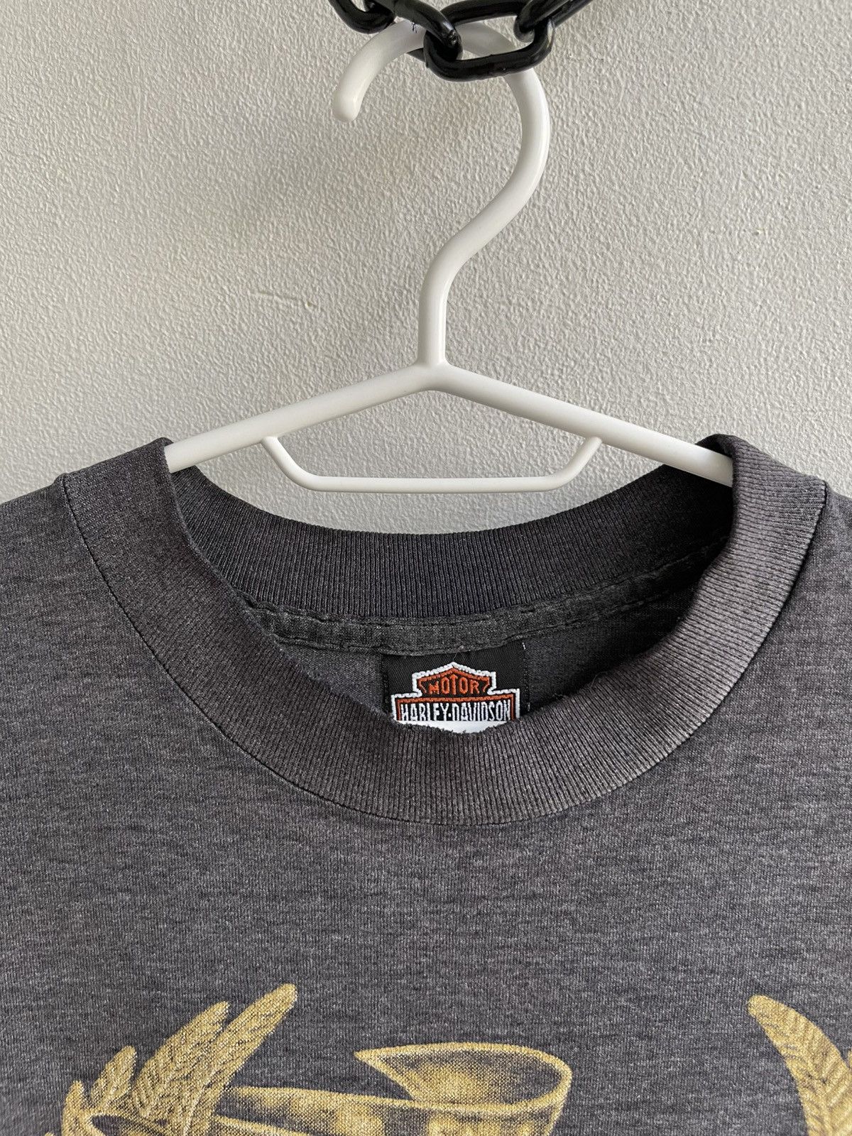 Harley Davidson × Vintage Harley Davidson 3D Emblem 1991 Vintage 90s Logo T-Shirt Tee Size US XL / EU 56 / 4 - 5 Thumbnail