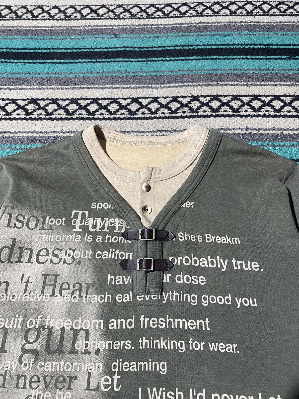 If Six Was Nine 2000s Unknown - Poem Chest Belts Longsleeve Size US M / EU 48-50 / 2 - 4 Thumbnail