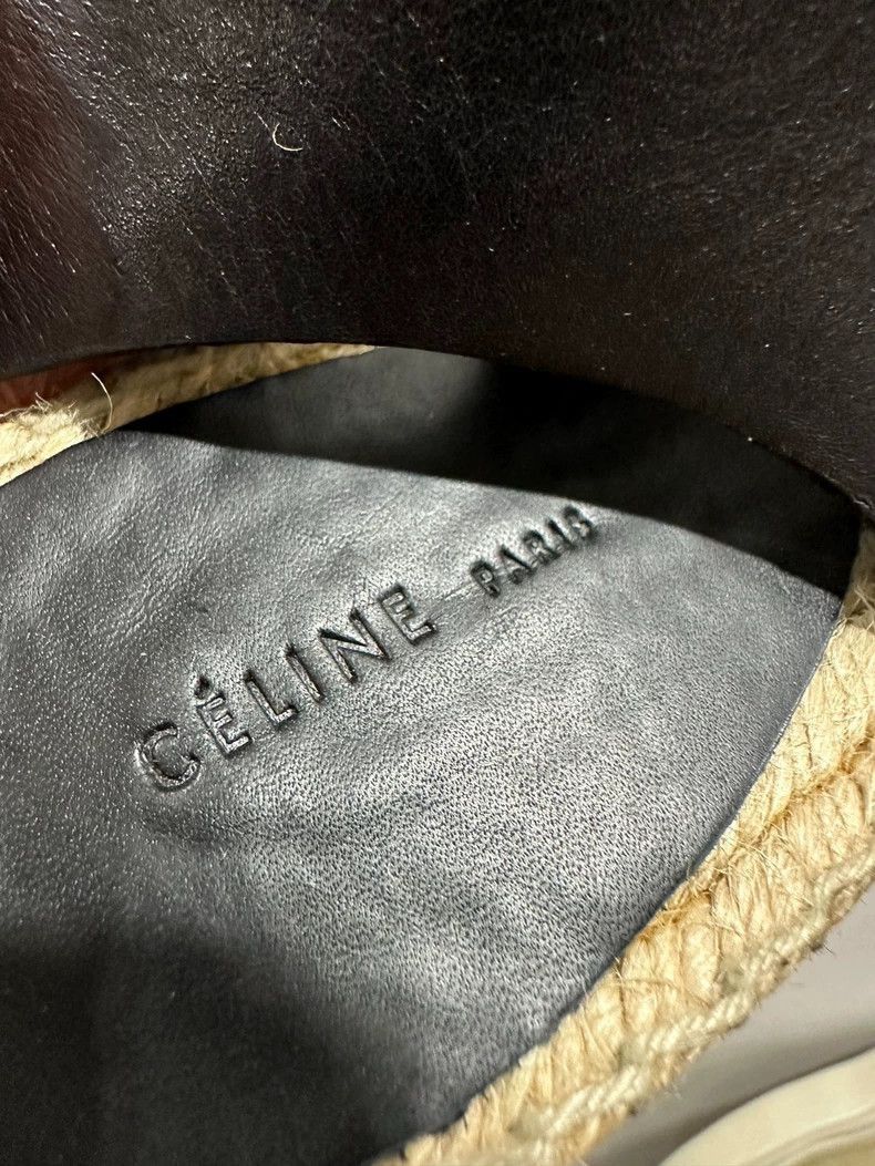 Celine Celine Black Wedge HighHeel Espadrilles Size US 8.5 / IT 38.5 - 4 Thumbnail
