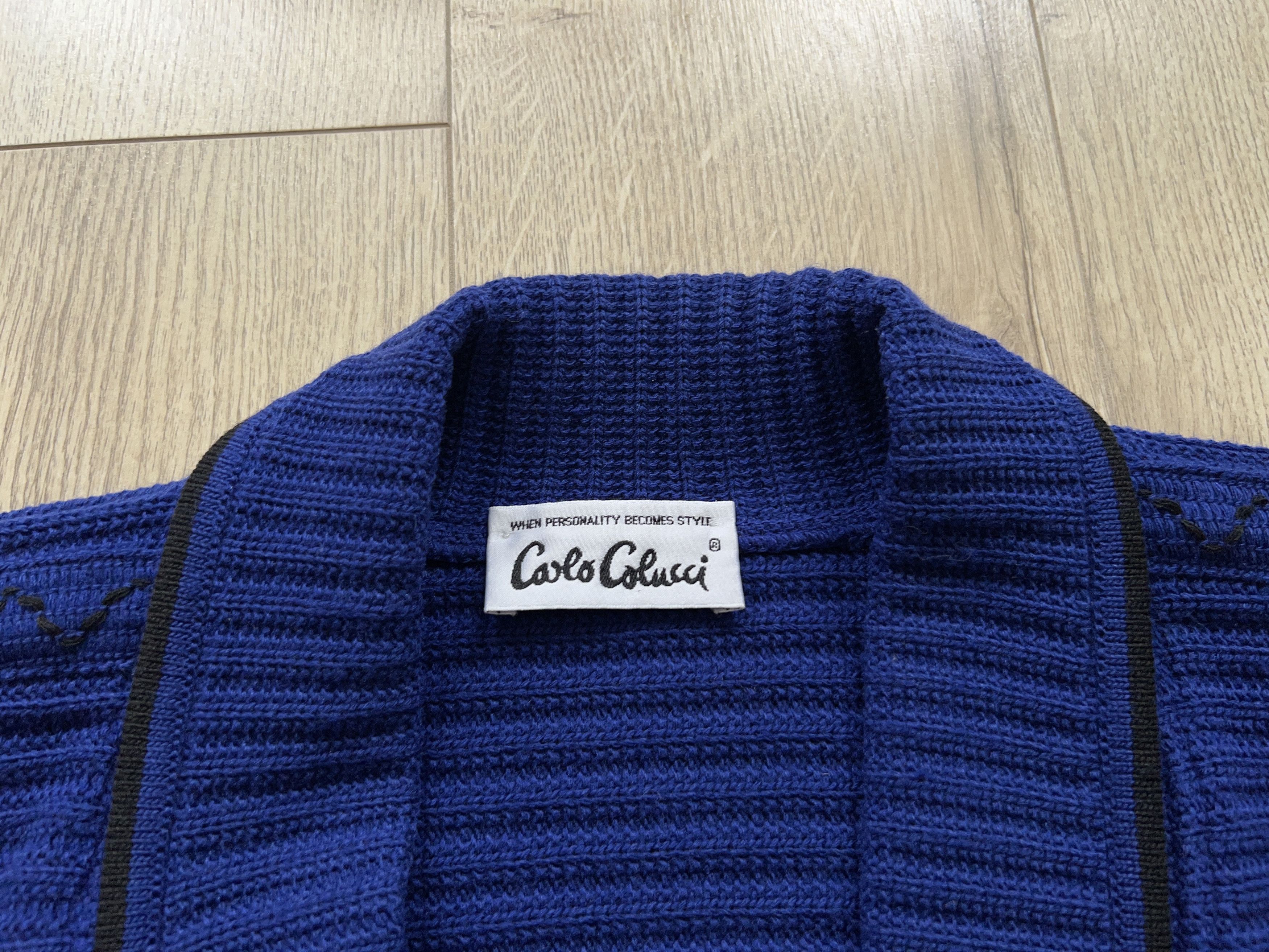 Carlo Colucci × Vintage Mens Carlo Colucci Cardigan Sweater Wool Made in Germany Size US L / EU 52-54 / 3 - 3 Thumbnail