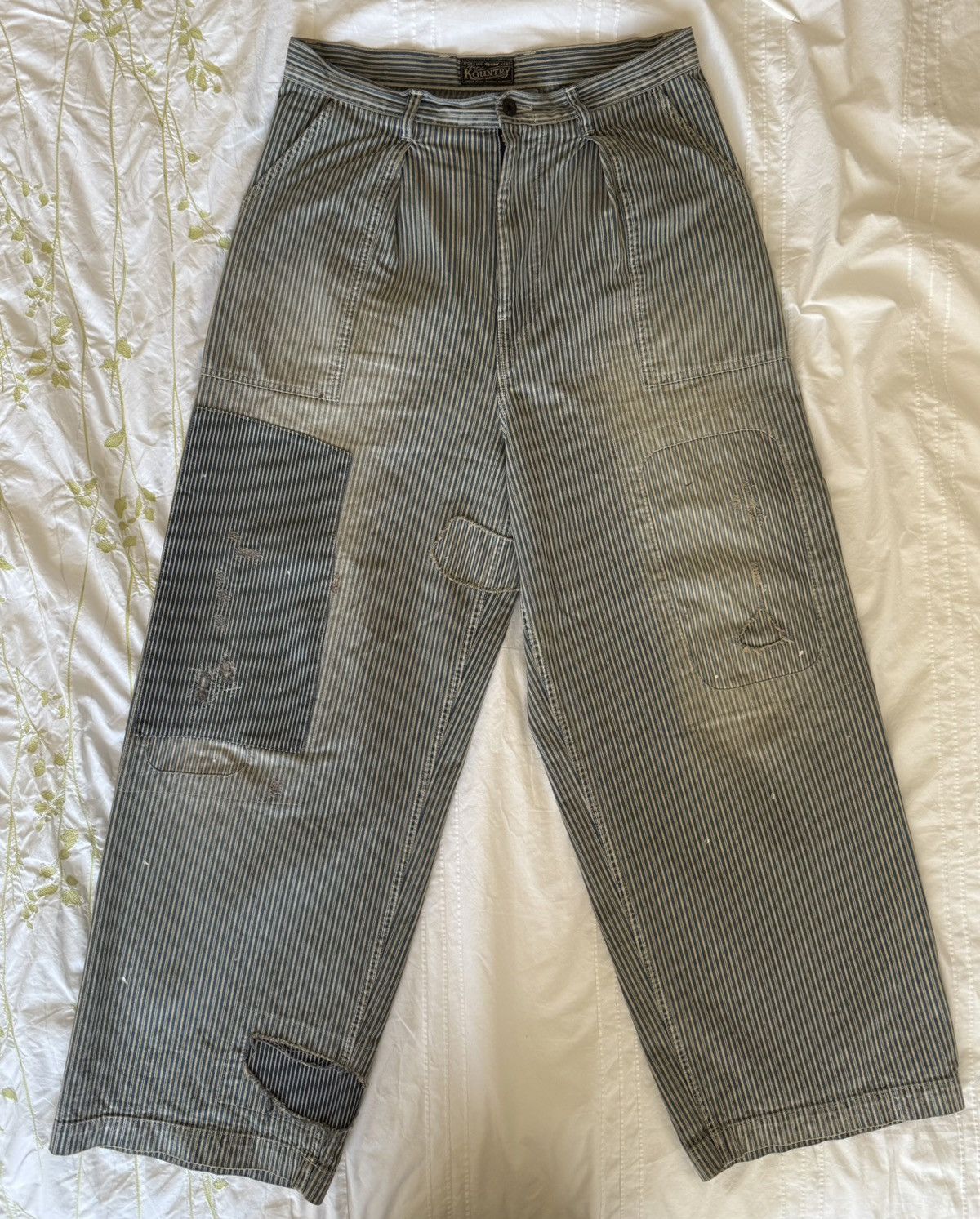 Kapital Kapital Hickoree Fatigue Baggy Pants Size US 33 - 1 Thumbnail