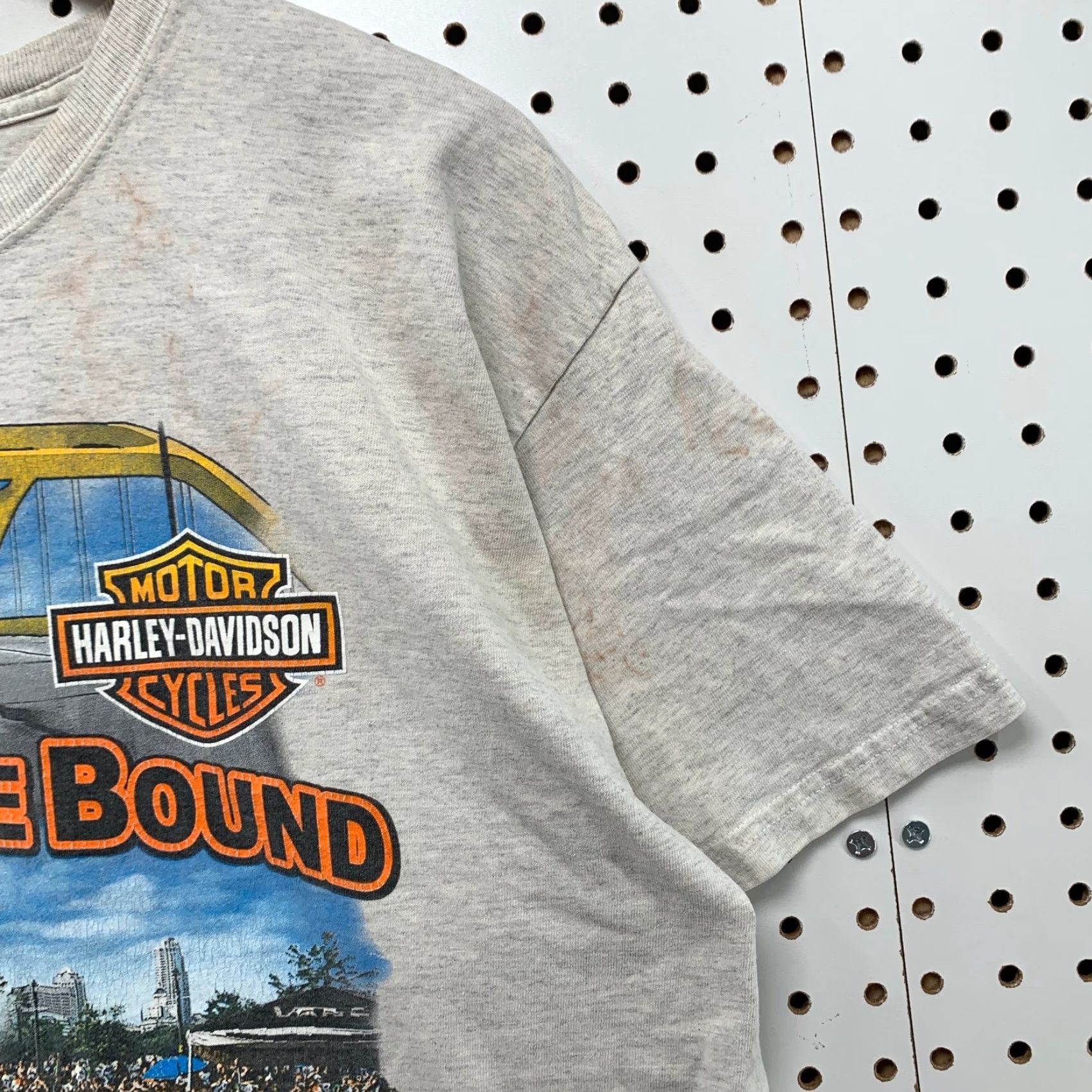 Harley Davidson Harley-Davidson T Shirt Mens Large Gray Milwaukee Bound Distressed Vintage Shirt Size US L / EU 52-54 / 3 - 6 Thumbnail