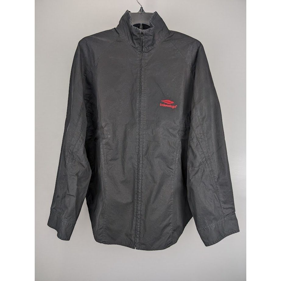 Balenciaga o1rshd1 Track Jacket in Black Size US S / EU 44-46 / 1 - 2 Thumbnail