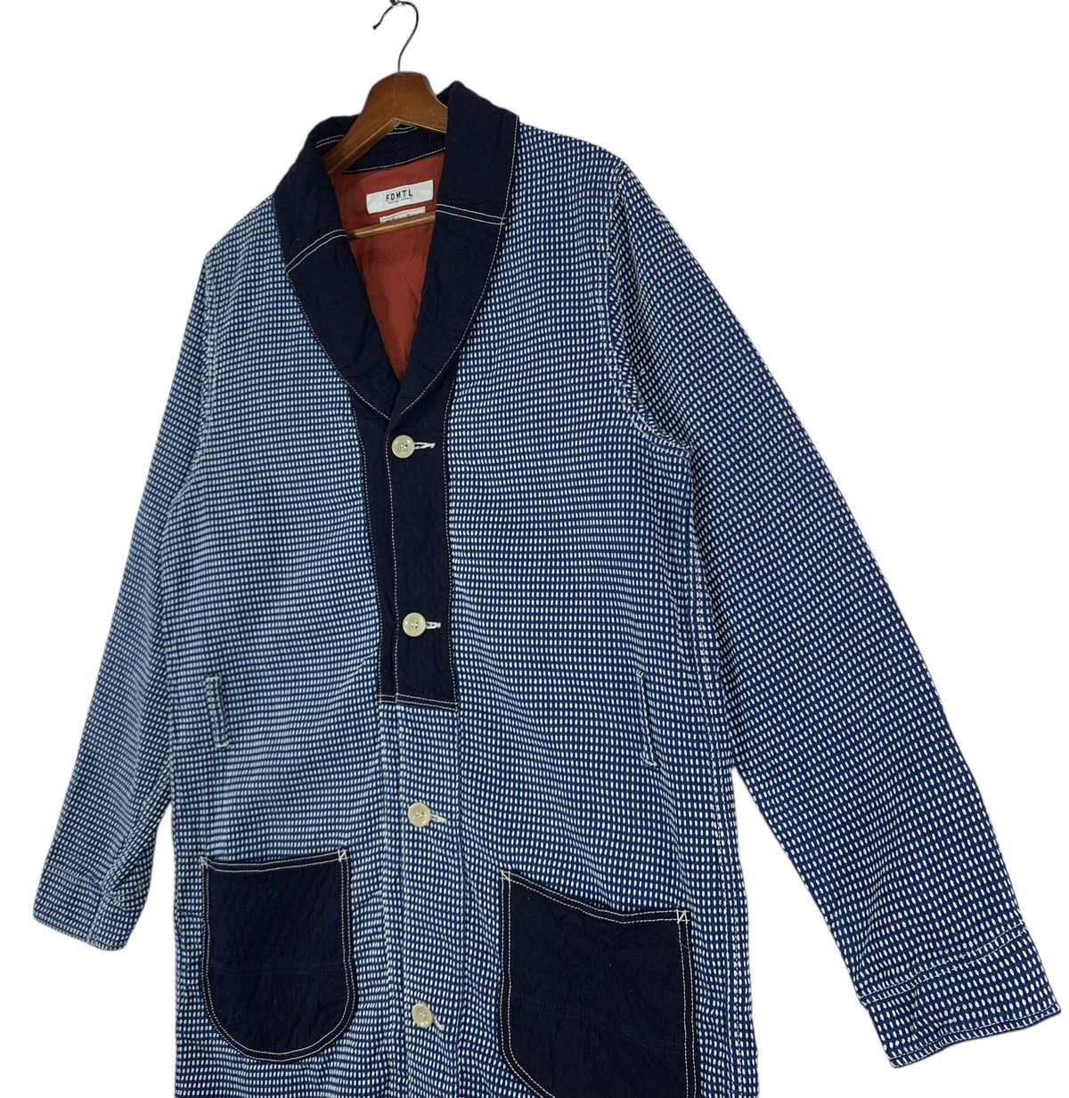 FDMTL VINTAGE FDMTL INDIGO SASHIKO BORO COAT Size US M / EU 48-50 / 2 - 3 Thumbnail