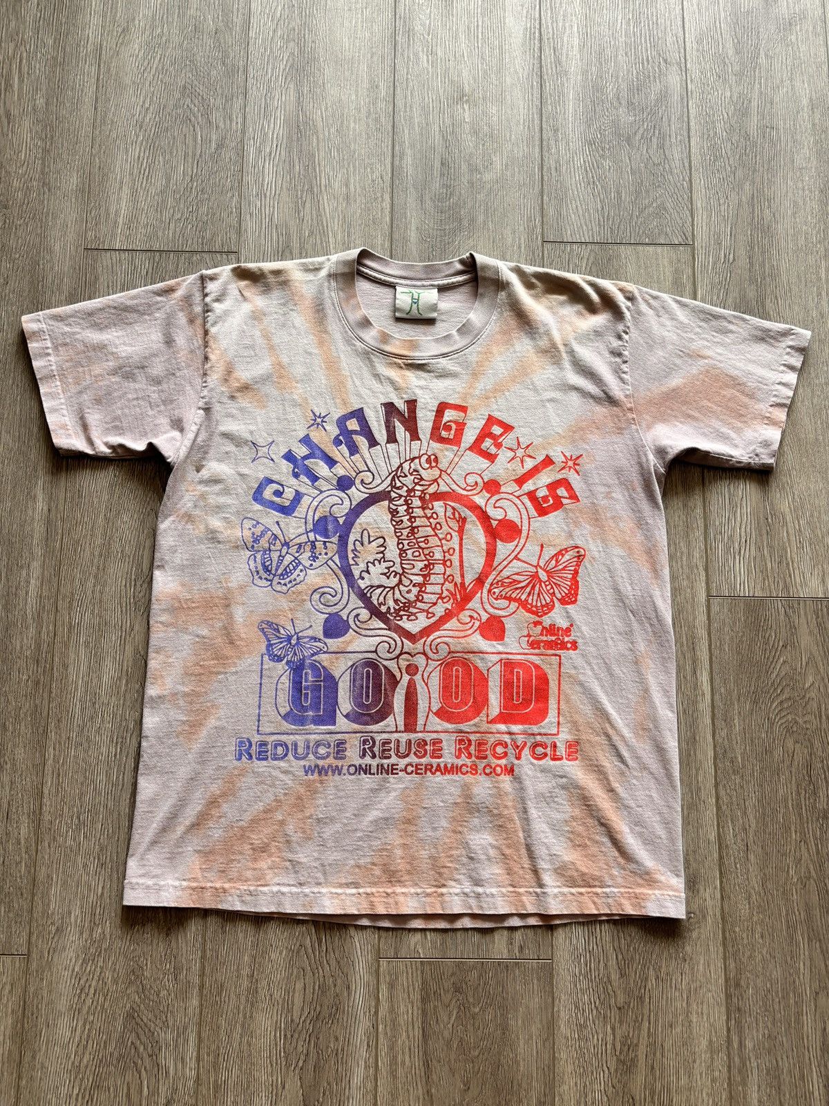 Online Ceramics Online Ceramics Change Is Good Recycle Tie Dye T-Shirt Size US L / EU 52-54 / 3 - 1 Thumbnail