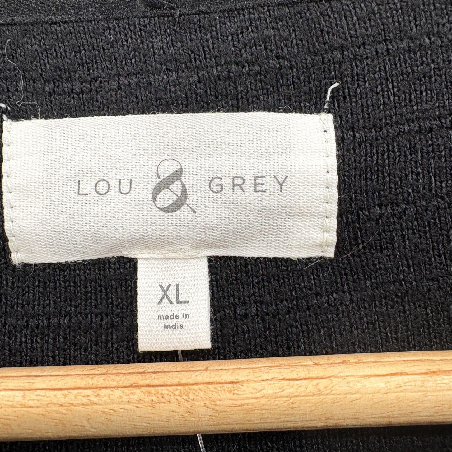 Lou & Grey Lou & Grey Sweater Womens XL Black Cowl Neck Hooded Drawstring Knit Tunic Fall Winter Size XL / US 12-14 / IT 48-50 - 4 Thumbnail