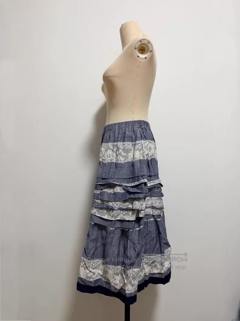 Comme des Garcons Comme Des Garcons size F Blue Layered Skirt Size 31" - 3 Thumbnail