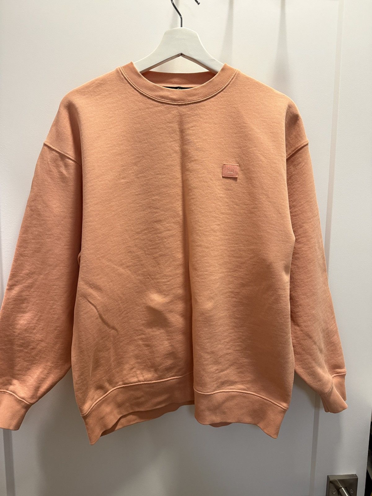 Acne Studios Acne Studios Fairview Face Sweatshirt, Pale Pink, XS Size XS / US 0-2 / IT 36-38 - 2 Thumbnail