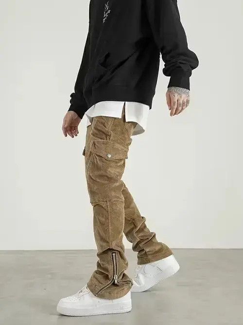 Vintage skate function utility flared cargo pants Size US 32 / EU 48 - 3 Thumbnail