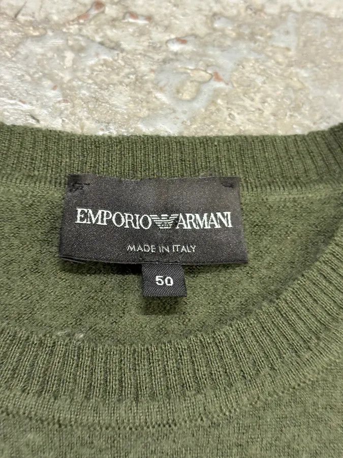 Emporio Armani 2010s Emporio Armani Khaki Minimalist Sweater Size US M / EU 48-50 / 2 - 7 Thumbnail
