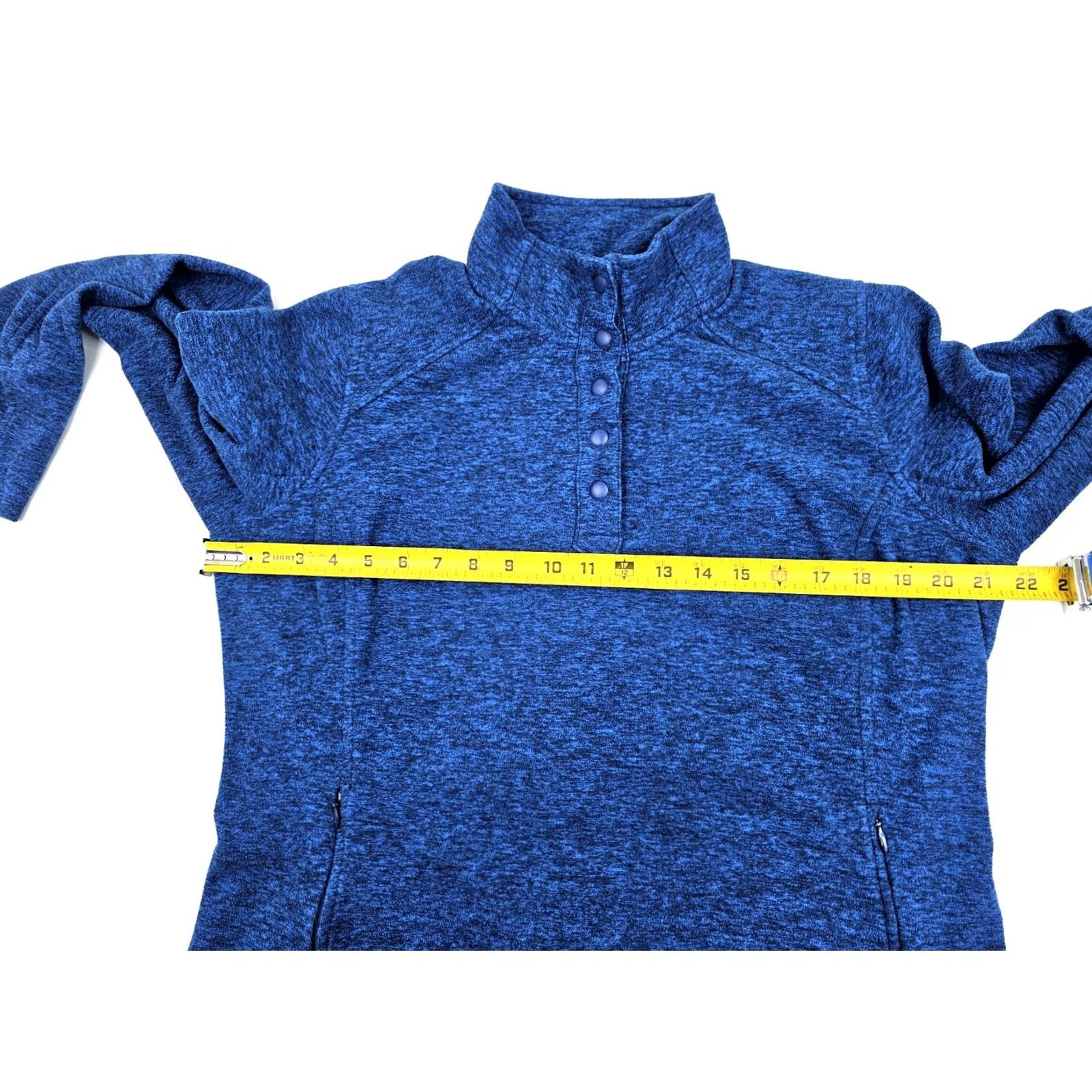 Vintage Duluth Fleece Pullover Shirt 1/4 Snap Heathered Blue Men L Size US L / EU 52-54 / 3 - 3 Thumbnail