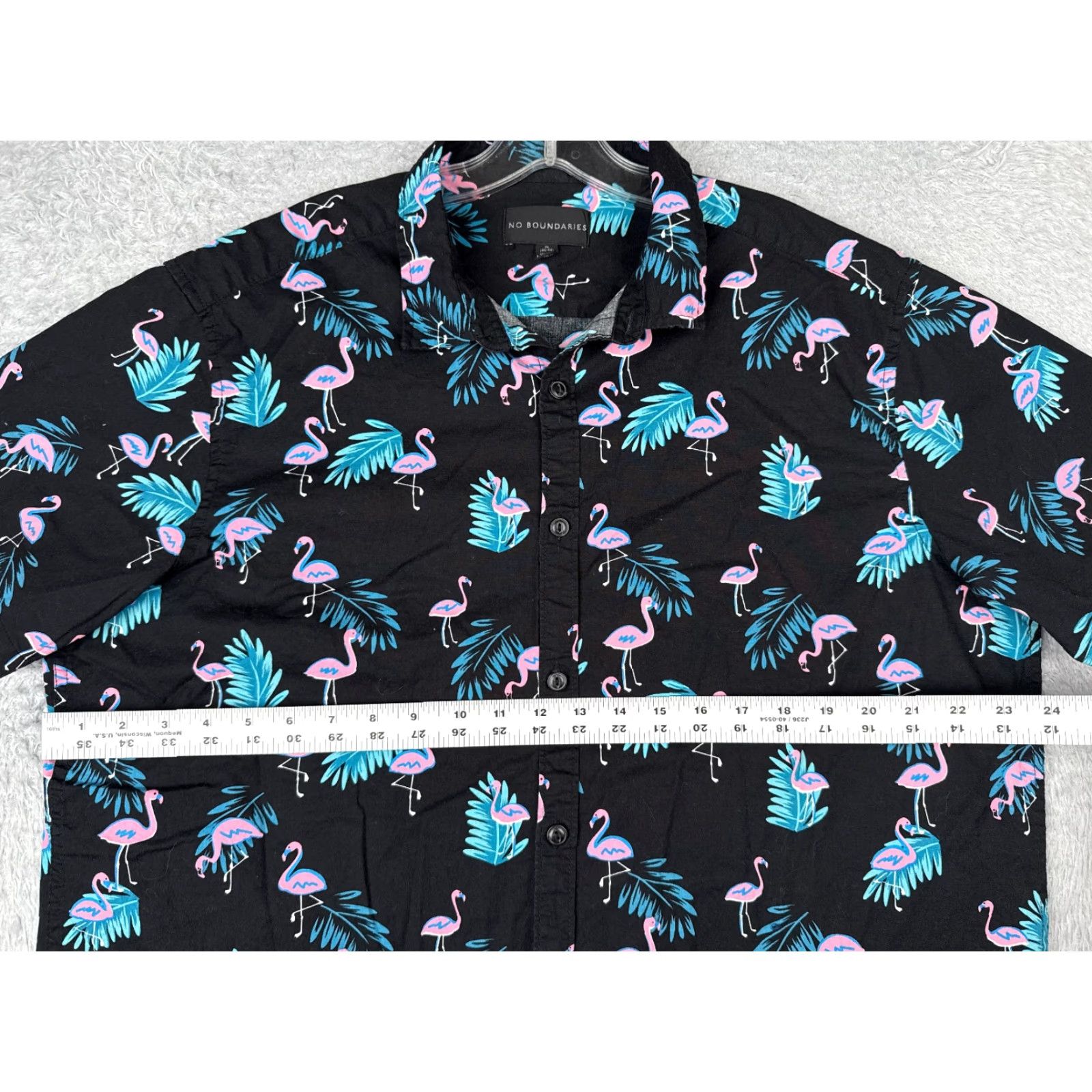 Vintage No Boundaries Shirt Men XL Black Aloha Hawaiian Vacation Beach Floral Resort 90s? Size US XL / EU 56 / 4 - 7 Thumbnail