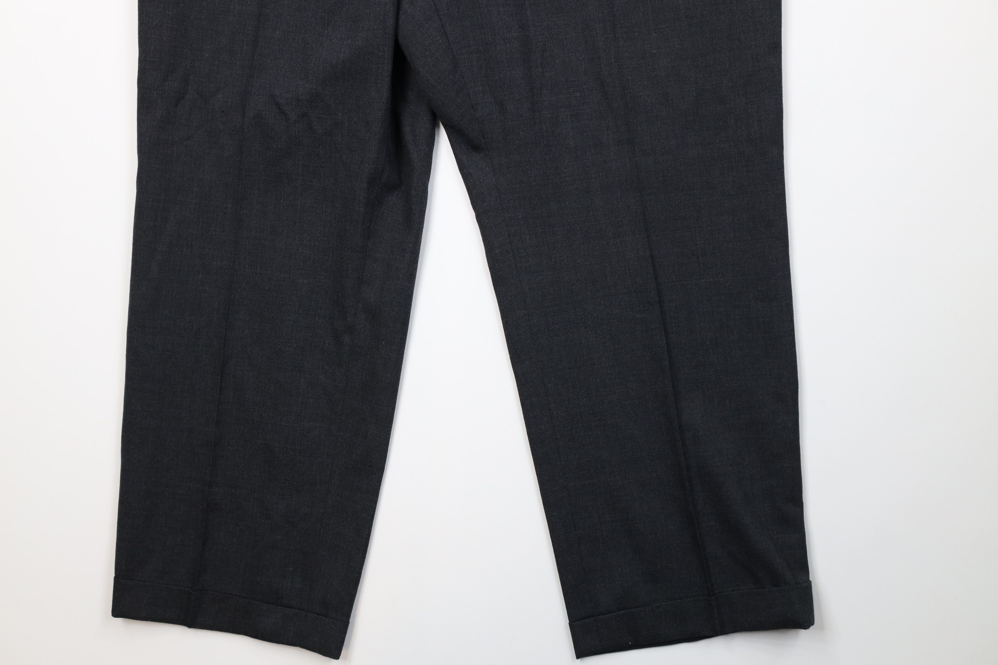 Vintage Vintage 90s Streetwear Wool Wide Leg Chino Pants Gray USA Size US 38 / EU 54 - 4 Thumbnail