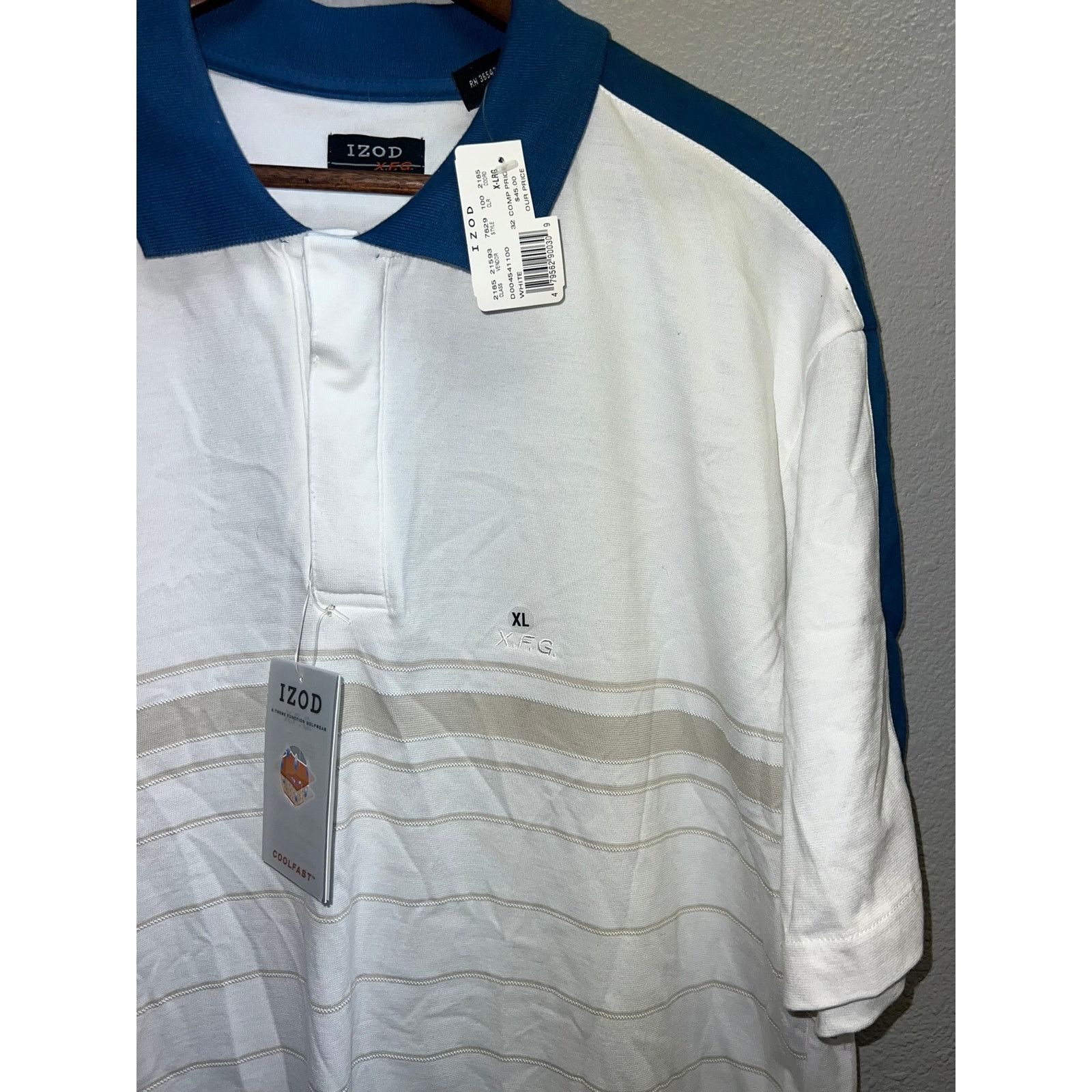Izod Izod XFG Polo Shirt Xtreme Function Golfwear White XL NWT Size US XL / EU 56 / 4 - 2 Thumbnail
