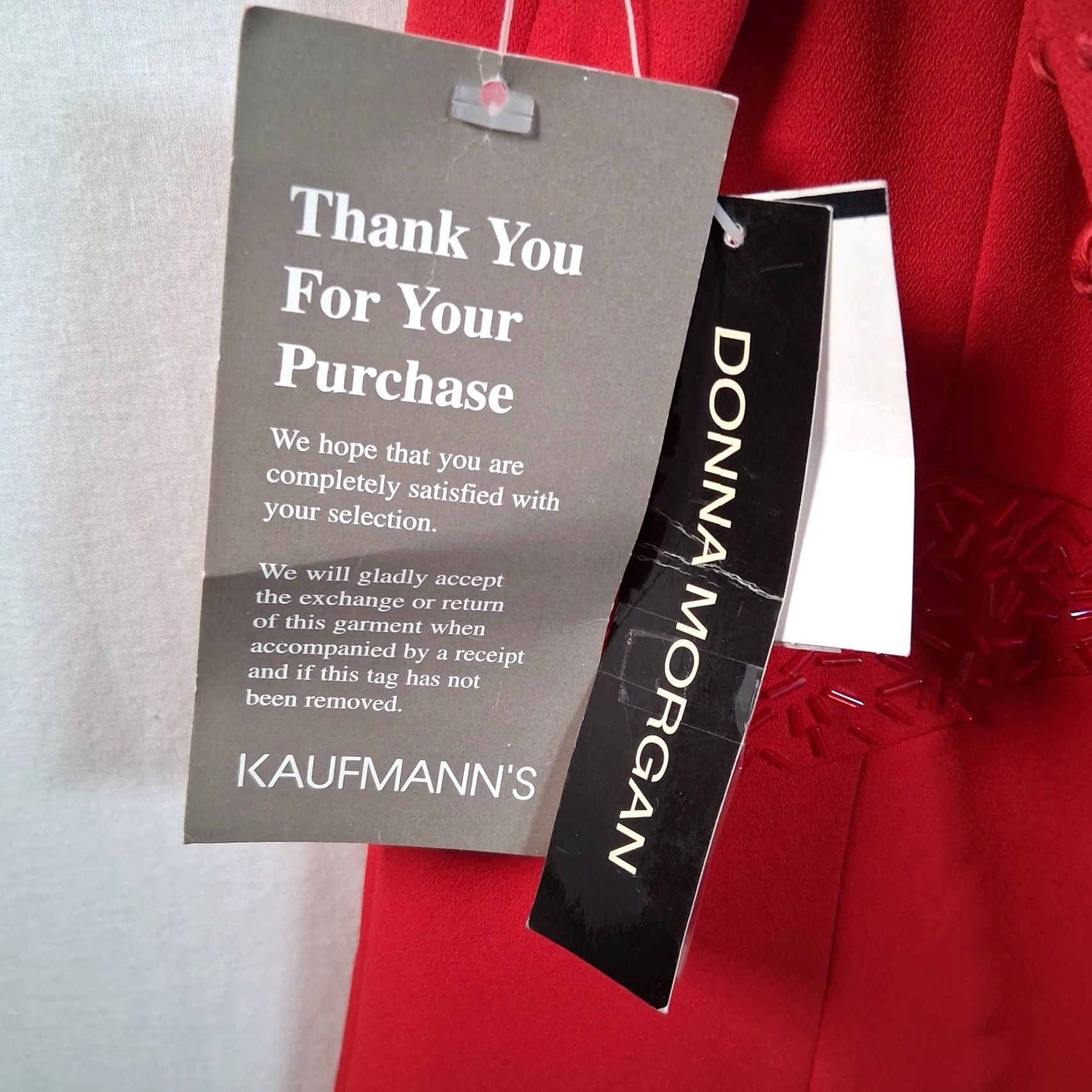 Donna Morgan VINTAGE Donna Morgan Evening Gown Dress Size 8 Red Sleeveless Long Beaded Dress Woman Size M / US 6-8 / IT 42-44 - 6 Thumbnail