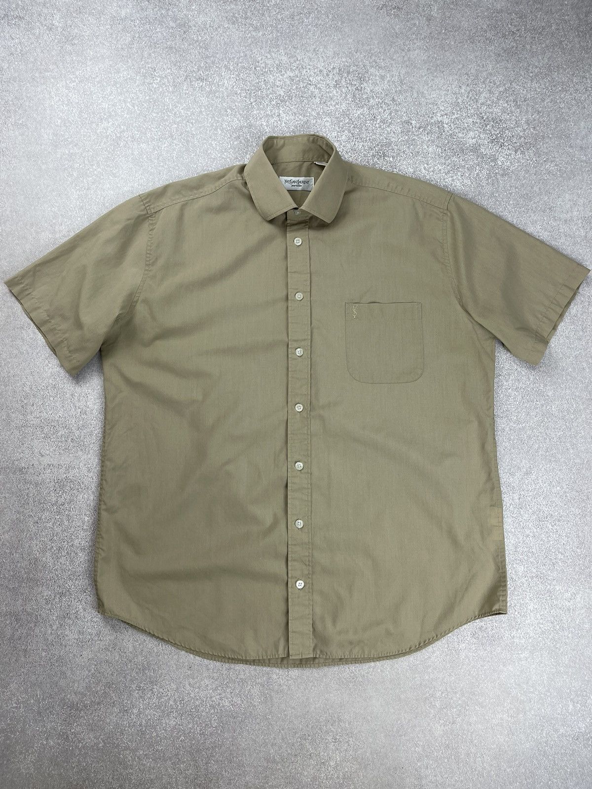 Yves Saint Laurent Vintage Yves Saint Laurent Cotton Short Sleeve Shirt Size US L / EU 52-54 / 3 - 1 Thumbnail