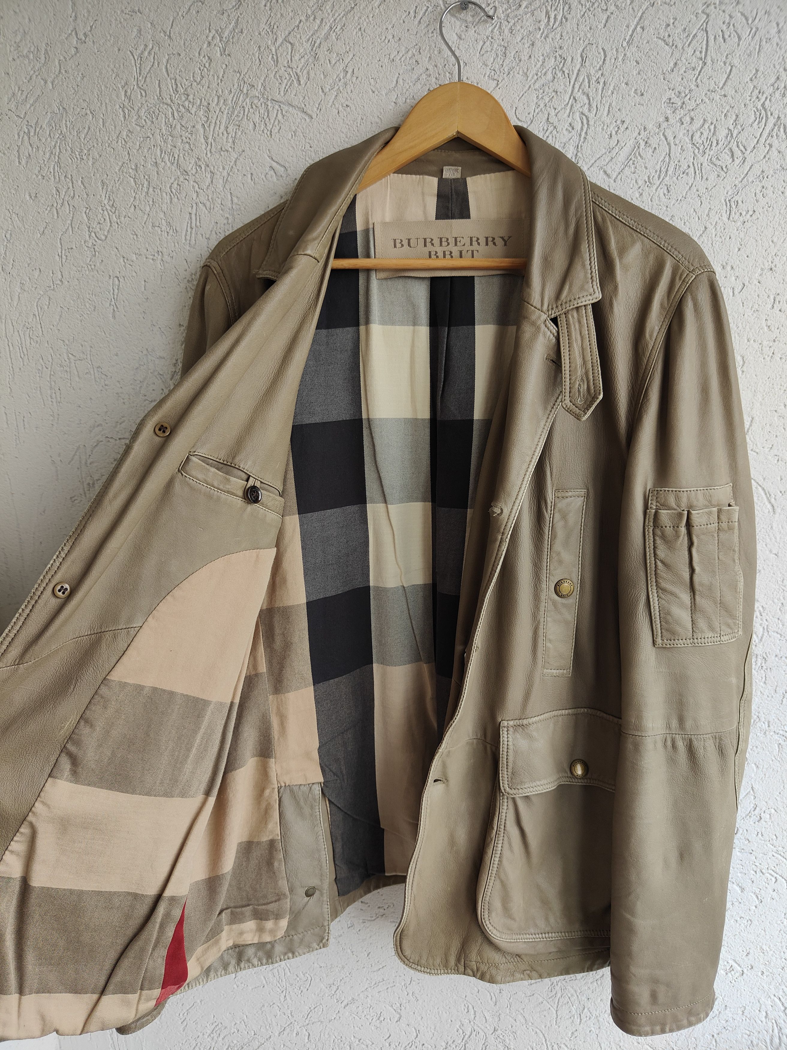 Burberry Burberry Brit Lamb Leather Field Jacket Size US XXL / EU 58 / 5 - 6 Thumbnail