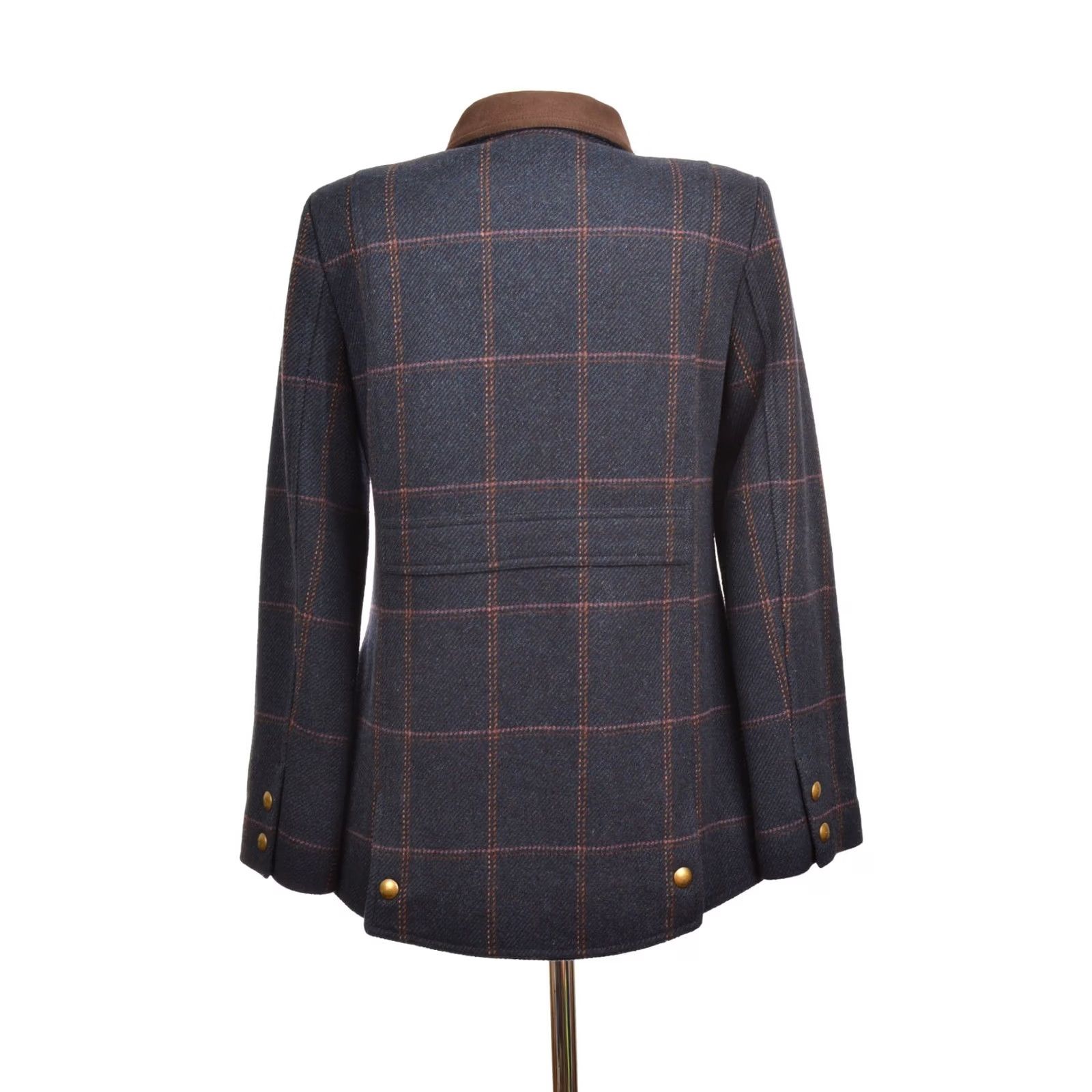 Vintage Joules DDP Tweed Field Jacket Coat Navy S Women Wool Pea Coat Vintage? Size S / US 4 / IT 40 - 6 Thumbnail