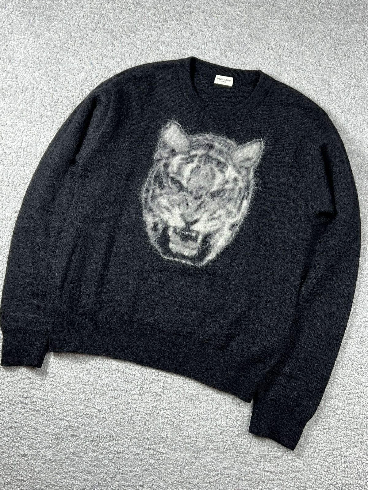 Saint Laurent Paris SS16 Saint Laurent Paris Black Tiger Mohair Sweater Size US M / EU 48-50 / 2 - 2 Thumbnail