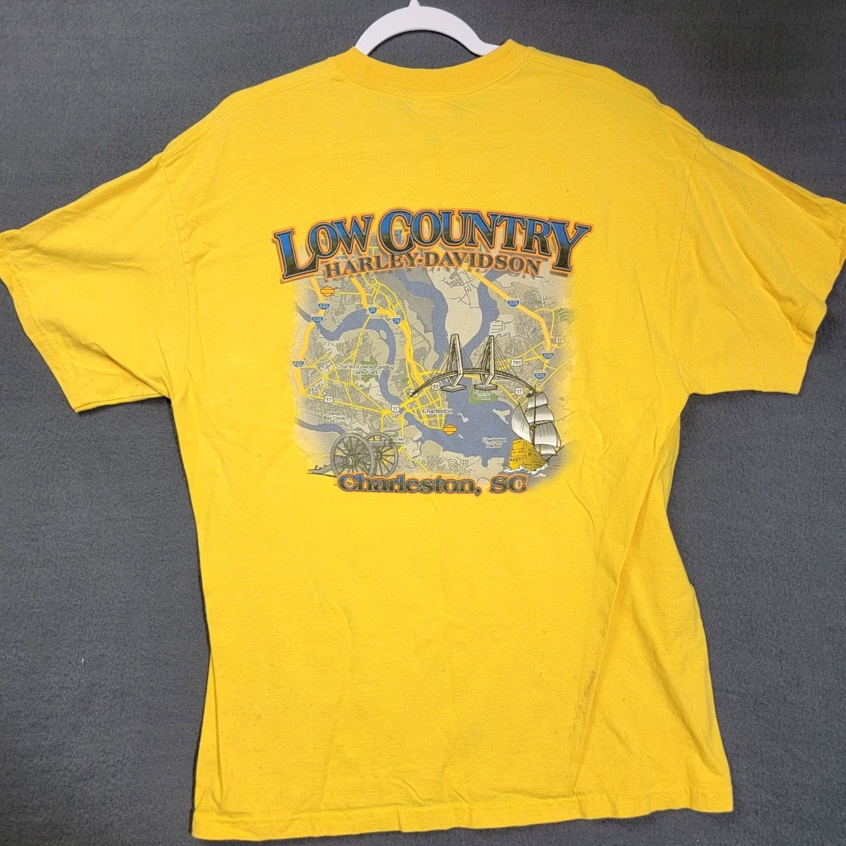 Harley Davidson VTG Harley-Davidson Shirt Mens XL Yellow Low Country Charleston SC Harley-Davidson Shirt Mens XL Yellow Low Country Charleston SC Size US XL / EU 56 / 4 - 6 Thumbnail