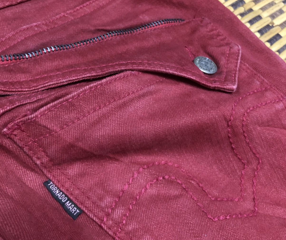 Tornado Mart Vintage Tornado Mart Jeans Pants Flower Red Maroon Size 30" / US 8 / IT 44 - 19 Thumbnail