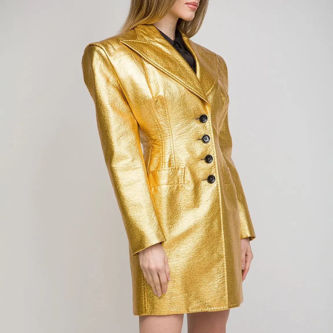 Dolce & Gabbana o1y0825 Coat in Gold Size S / US 4 / IT 40 - 2 Thumbnail
