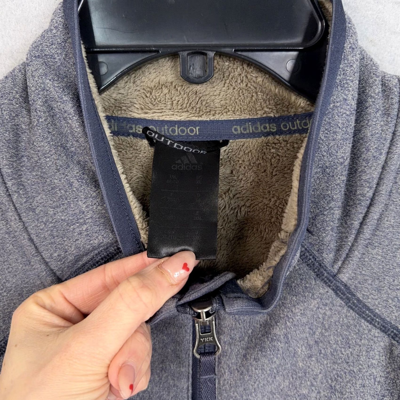 Adidas Adidas Outdoor Jacket Mens XL Gray Full Zip Lined Fleece Hiking Activewear Casual Size US XL / EU 56 / 4 - 4 Thumbnail