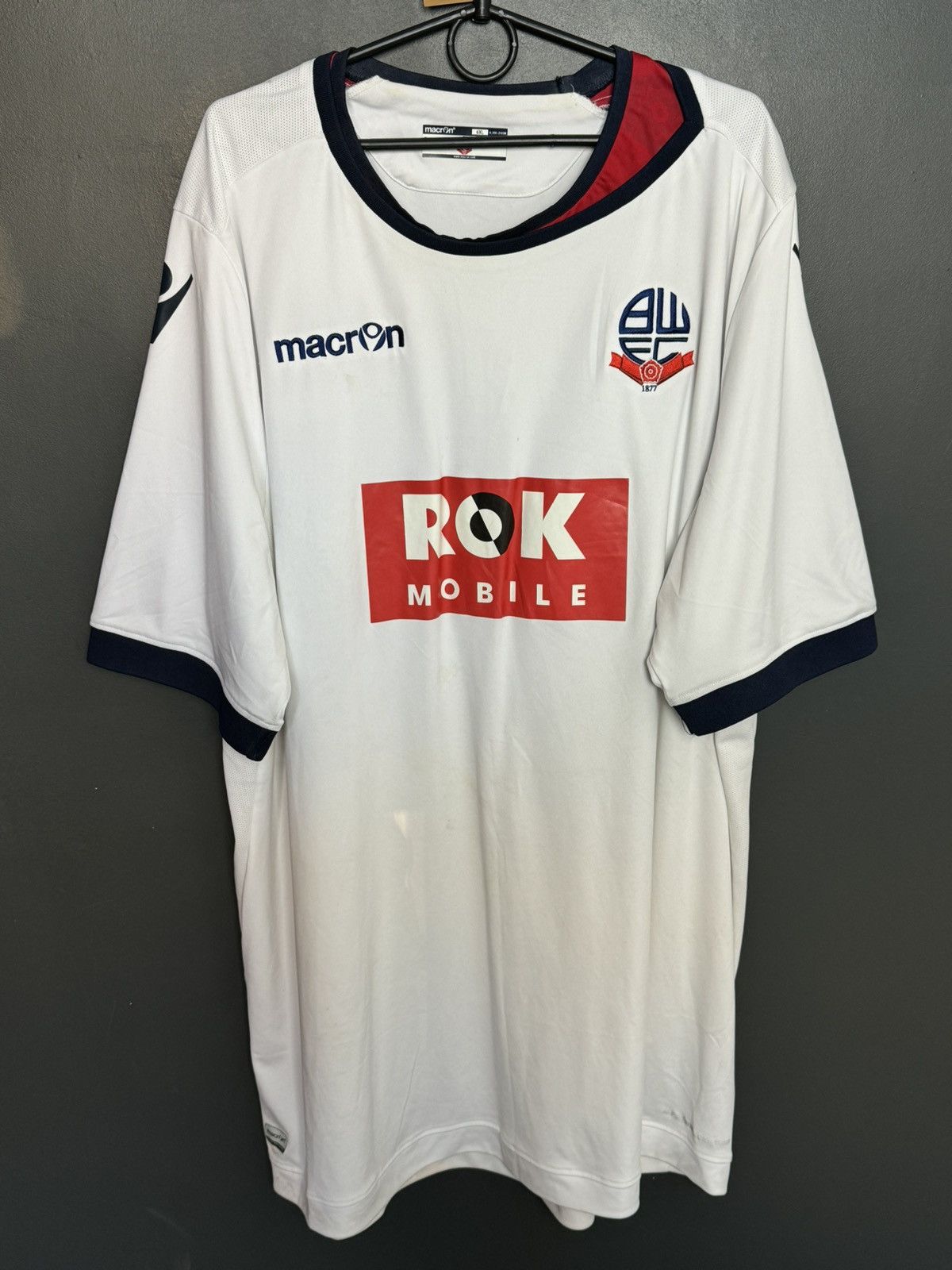Macron 6XL Bolton 15/16 Home Football Jersey Size US XXL / EU 58 / 5 - 1 Thumbnail