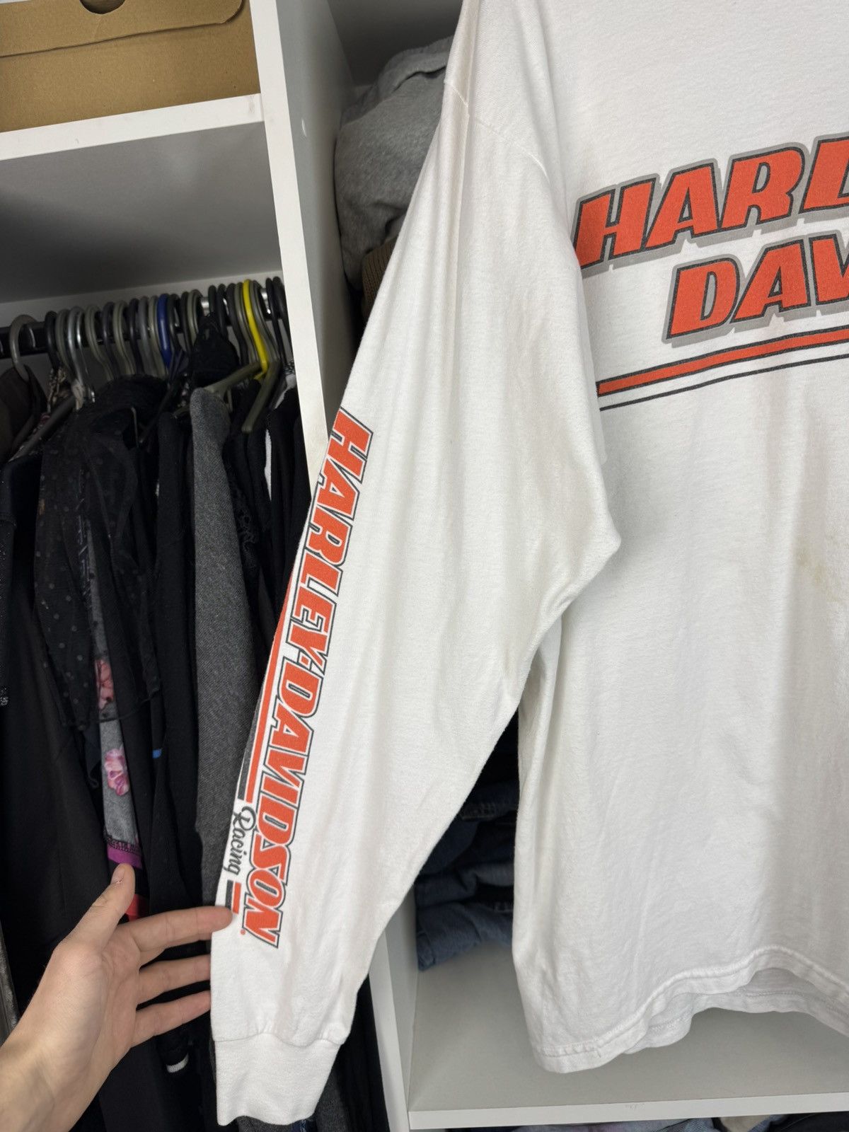 Harley Davidson Vintage 1999 Harley Davidson Racing Long Sleeve T-Shirt Size US XL / EU 56 / 4 - 3 Thumbnail