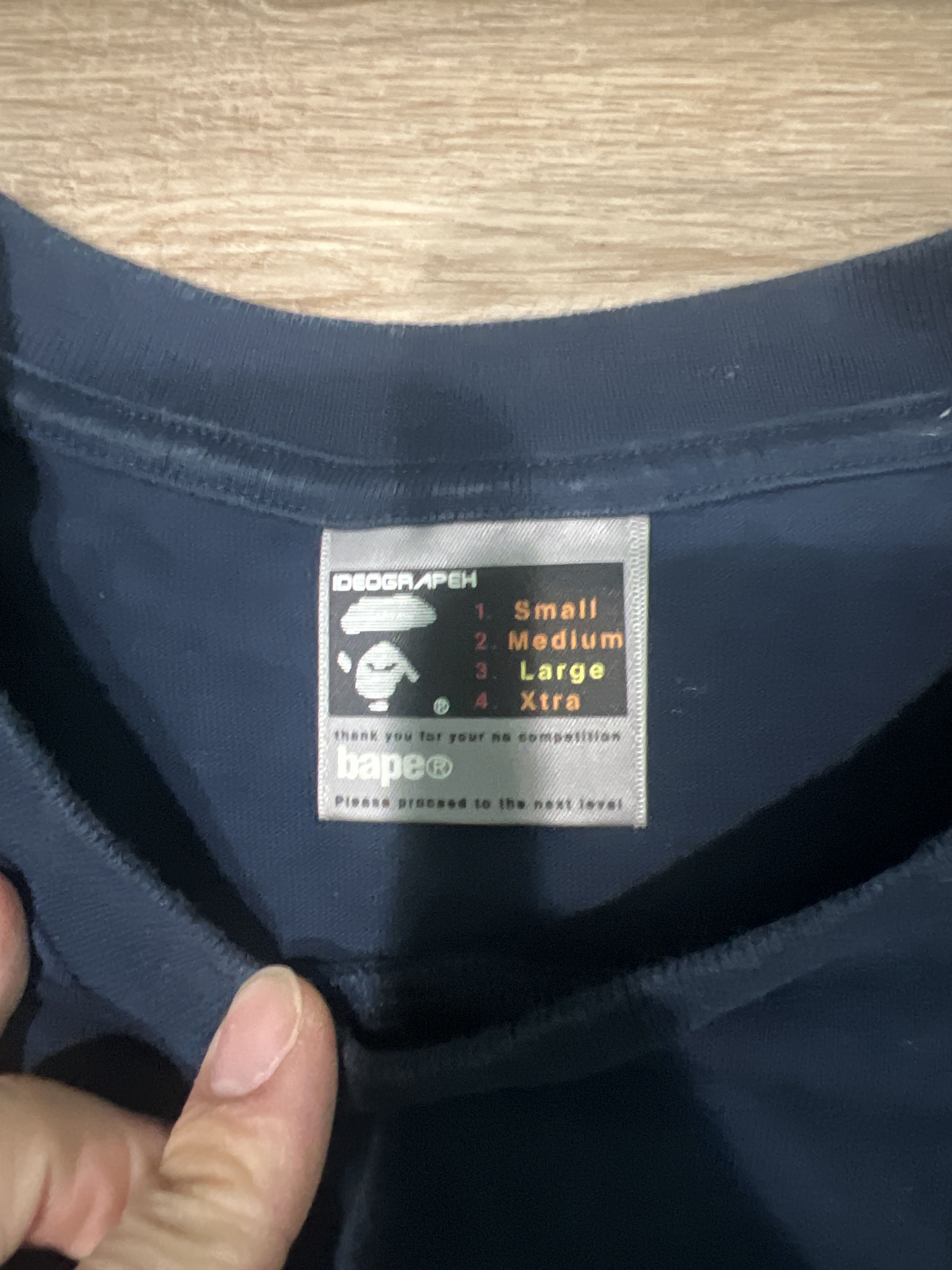 Bape Bathing Ape Bape Navy Swarovski Crystal T-Shirt L Size US L / EU 52-54 / 3 - 3 Thumbnail