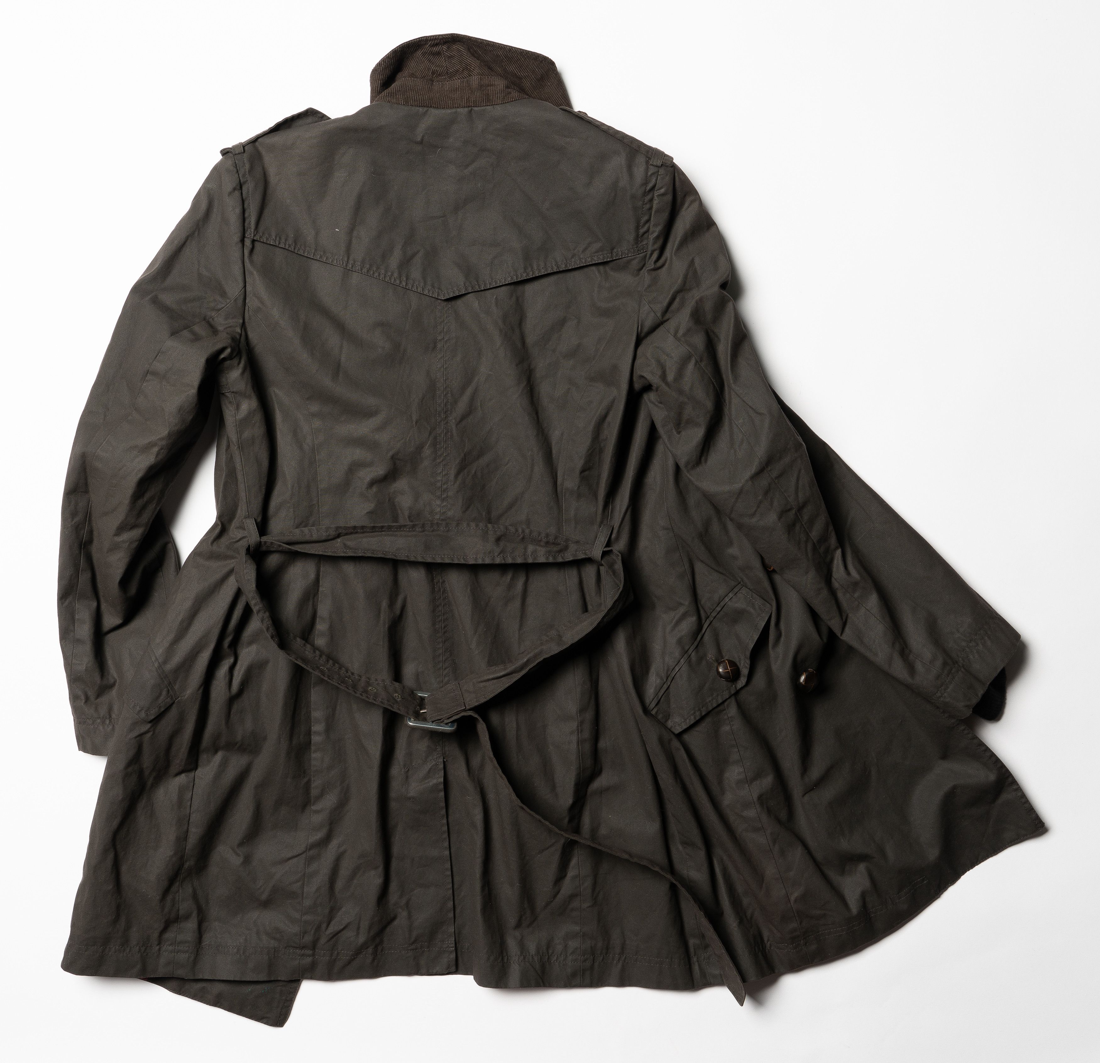 Jigsaw 🔴JIGSAW British Millerain Waxed Cotton Trench Coat Size L / US 10 / IT 46 - 13 Thumbnail