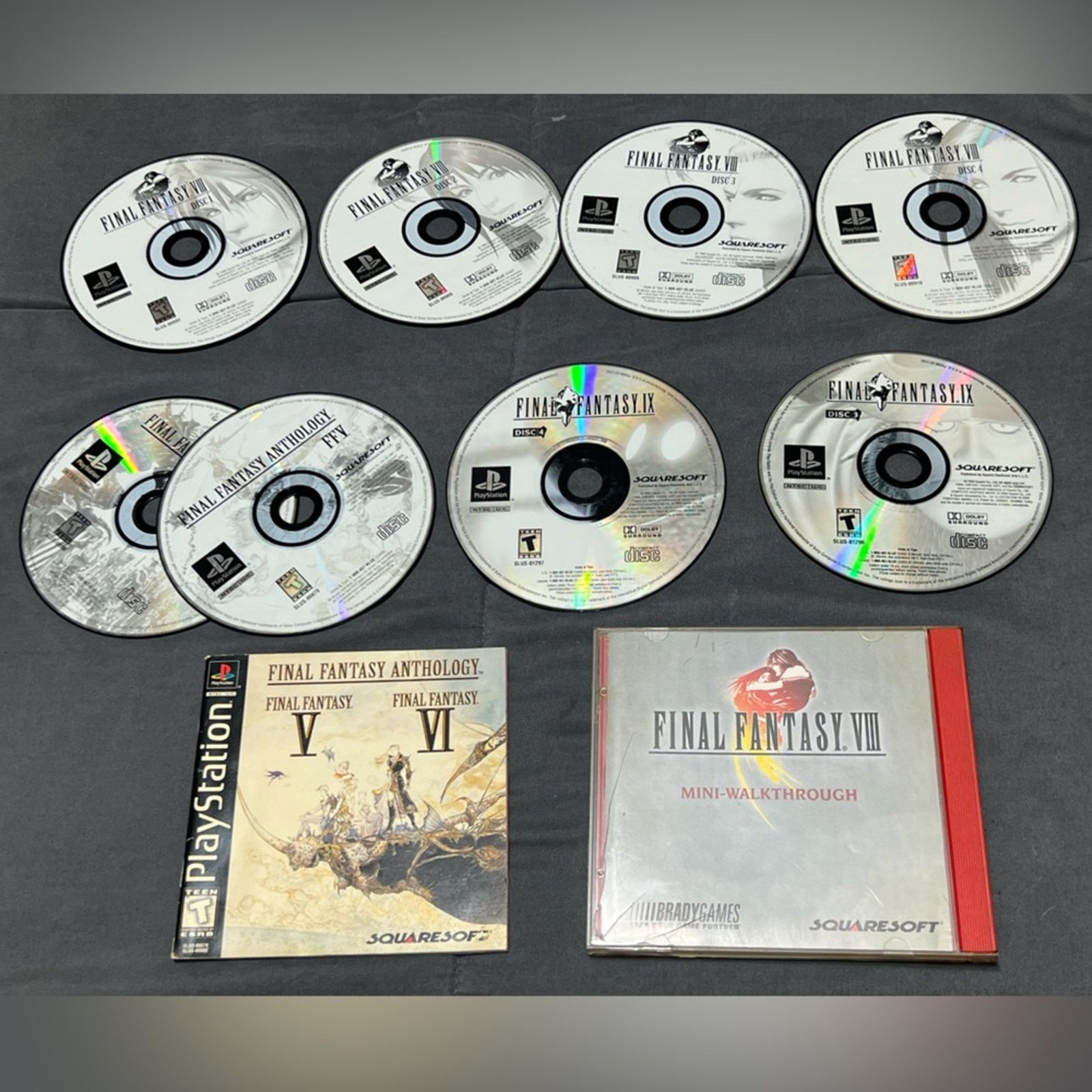 Sony Final Fantasy Lot 3 Games ps1 7, 9, Anthology Size ONE SIZE - 1 Preview