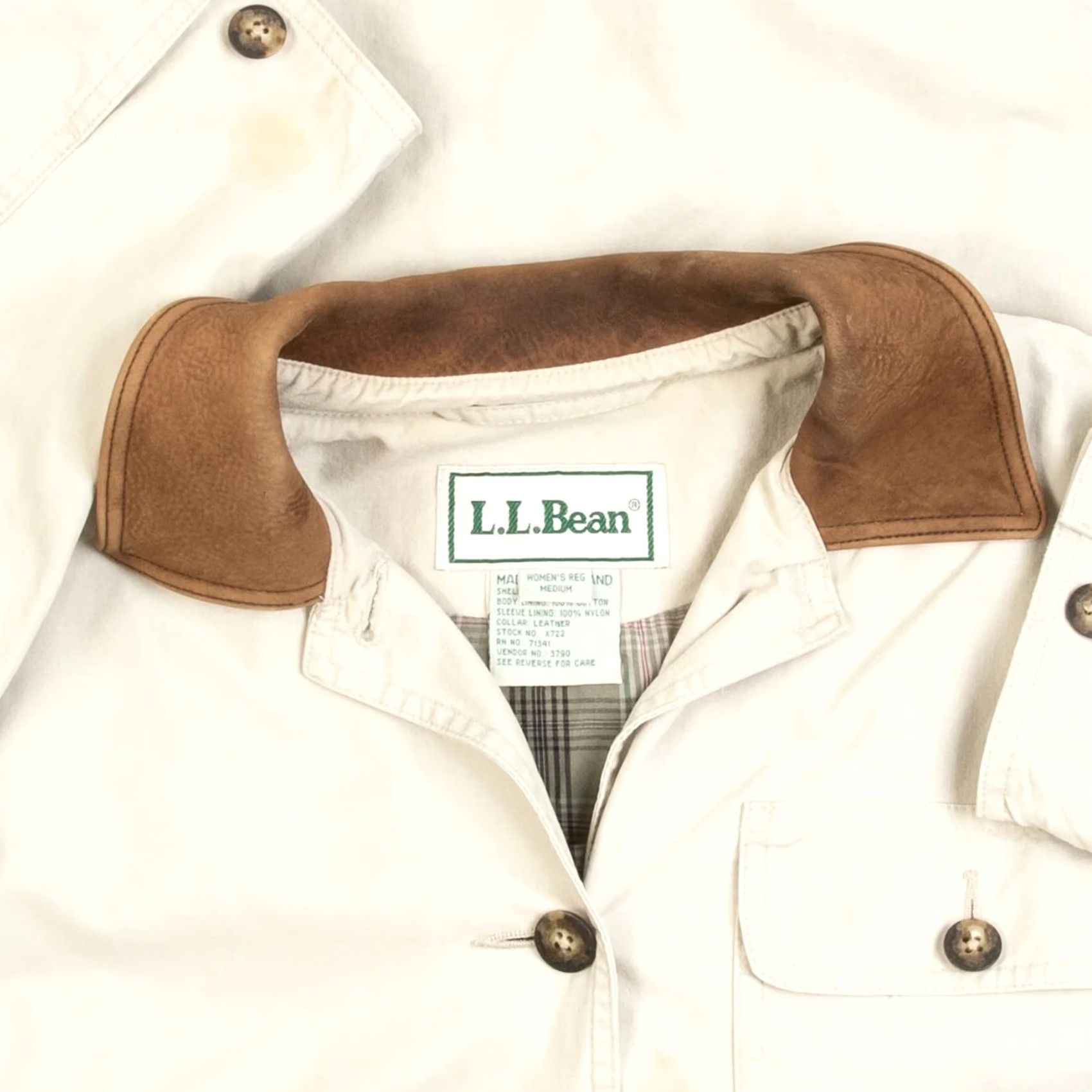 Vintage L.L.Bean Vintage Barn Jacket Women's 1990s Beige Medium Beir Beige? Size M / US 6-8 / IT 42-44 - 5 Thumbnail