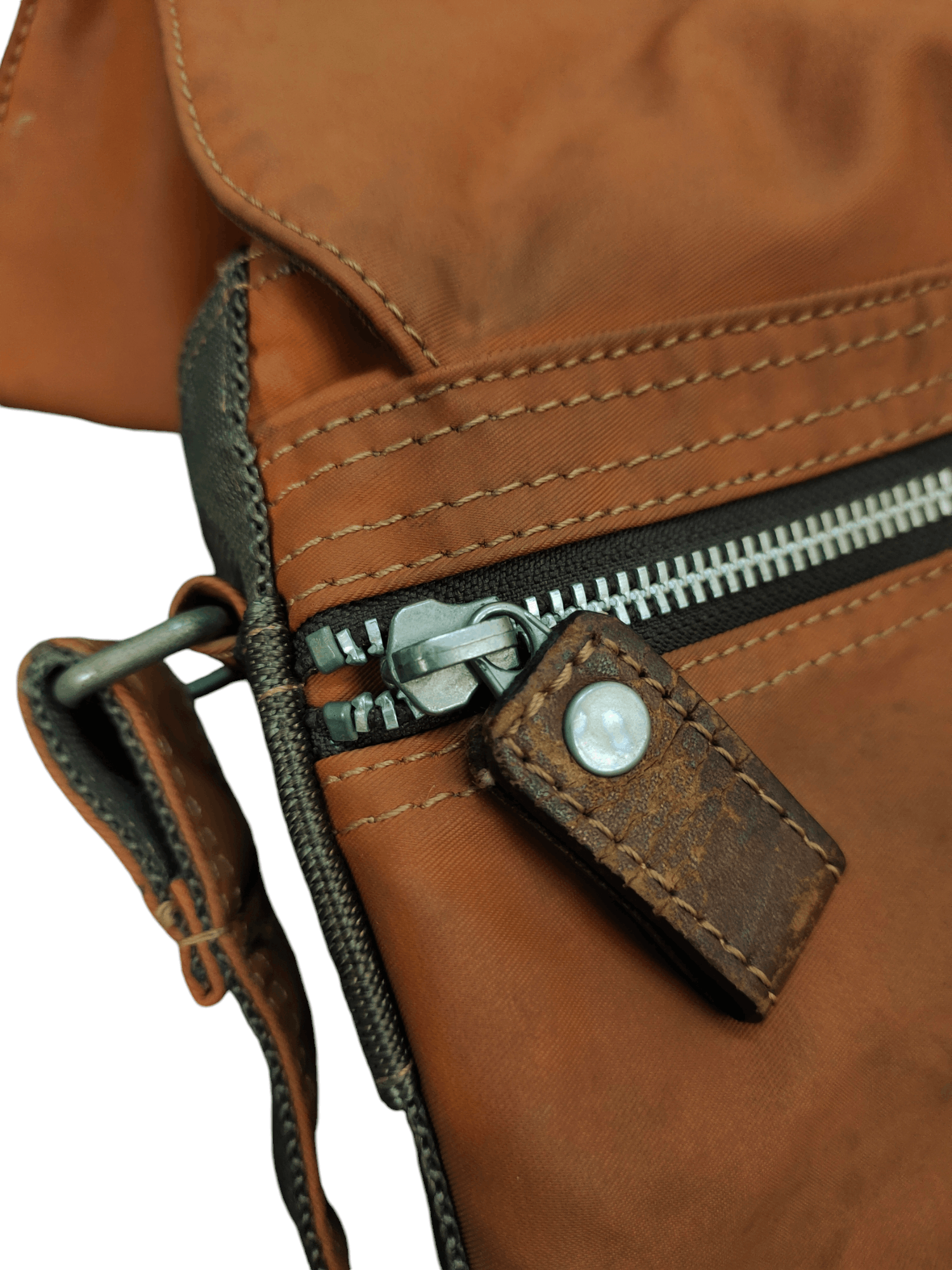 Yohji Yamamoto Vintage Yohji Yamamoto Cotton Leather Shoulder Sling Bag Size ONE SIZE - 12 Thumbnail