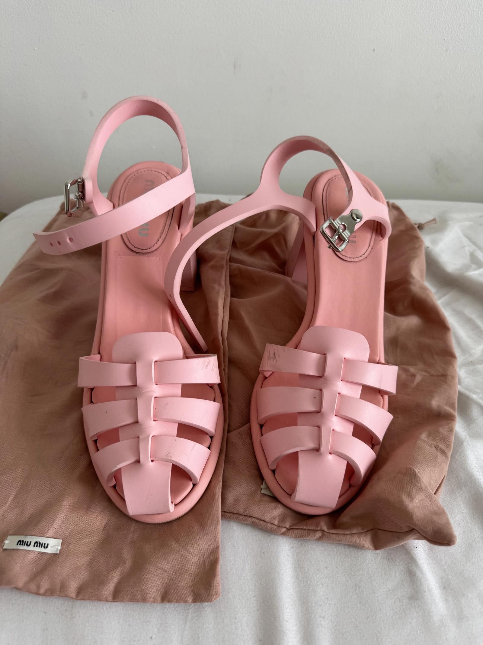 Miu Miu Miu Miu Jelly Sandals. Pink. UK 7. Size US 9 / IT 39 - 3 Thumbnail