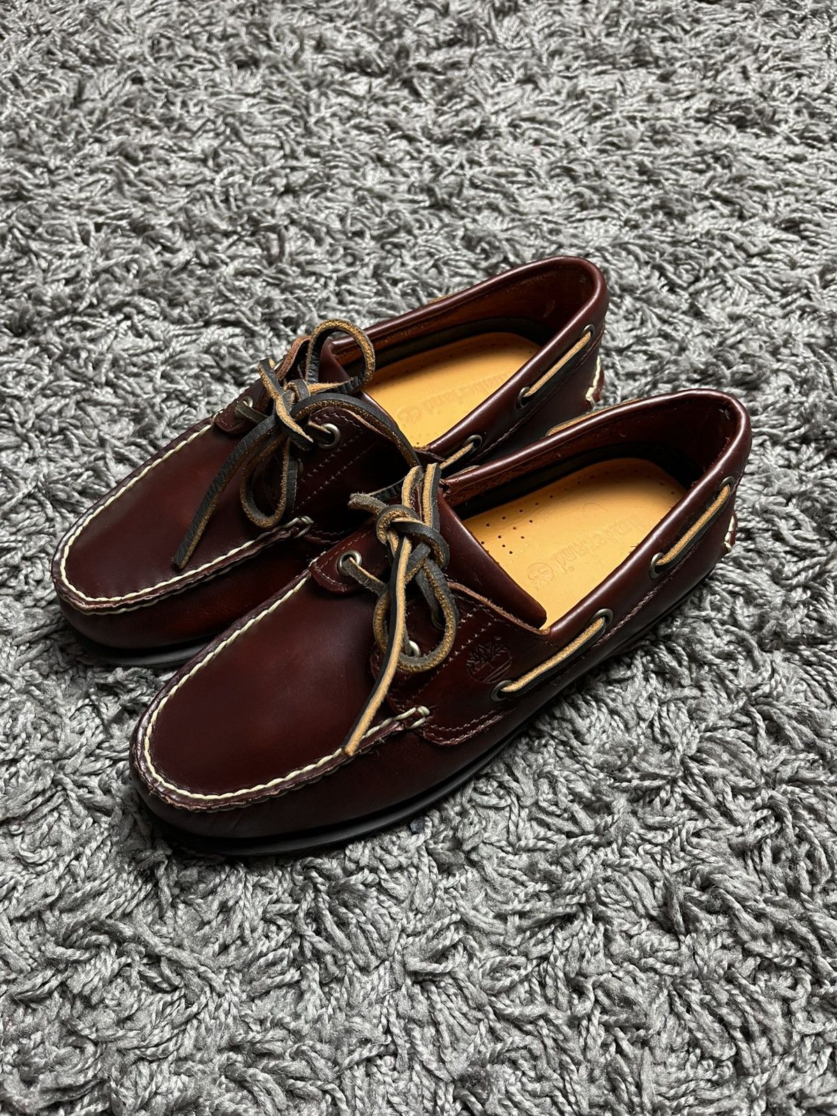 Timberland Timberland Classic 2-Eye Leather Boat Shoes Burgundy 39.5 Size US 6.5 / EU 39-40 - 1 Thumbnail